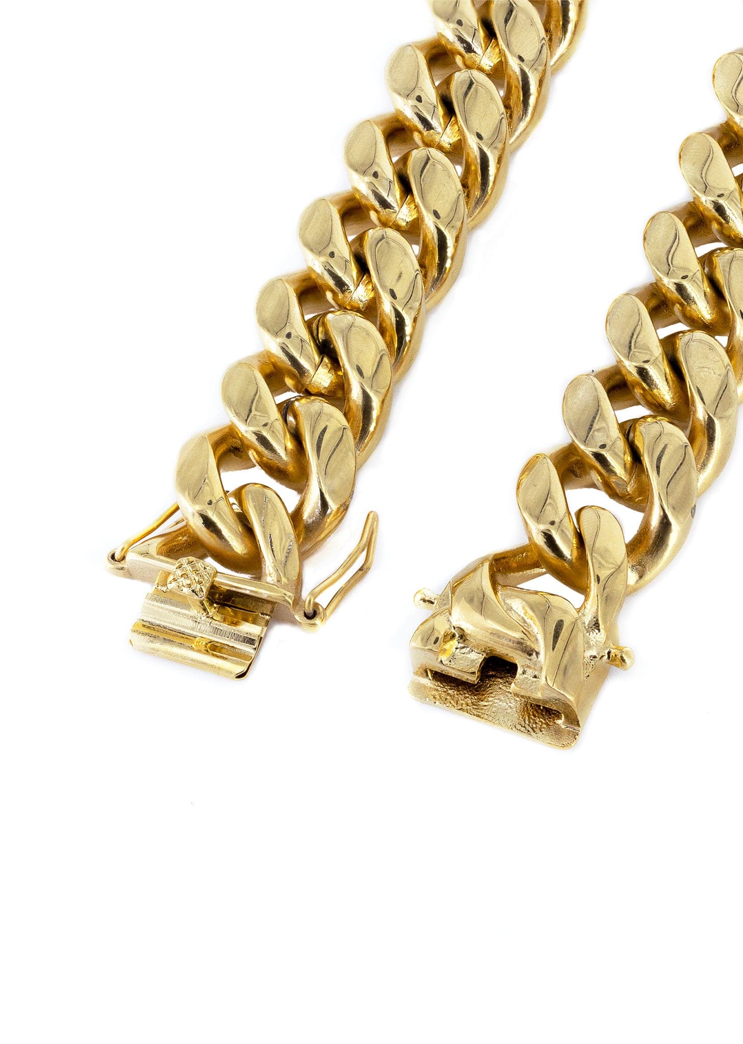 14K Gold Plated Cuban Link Chain For Men - Image 3
