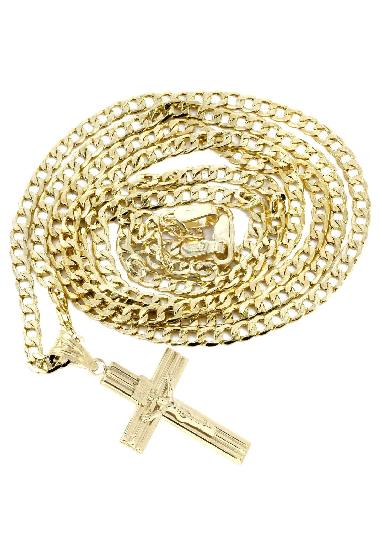 10K Gold Crucifix / Cross  Necklace For Men | 5.67 Grams - Image 2