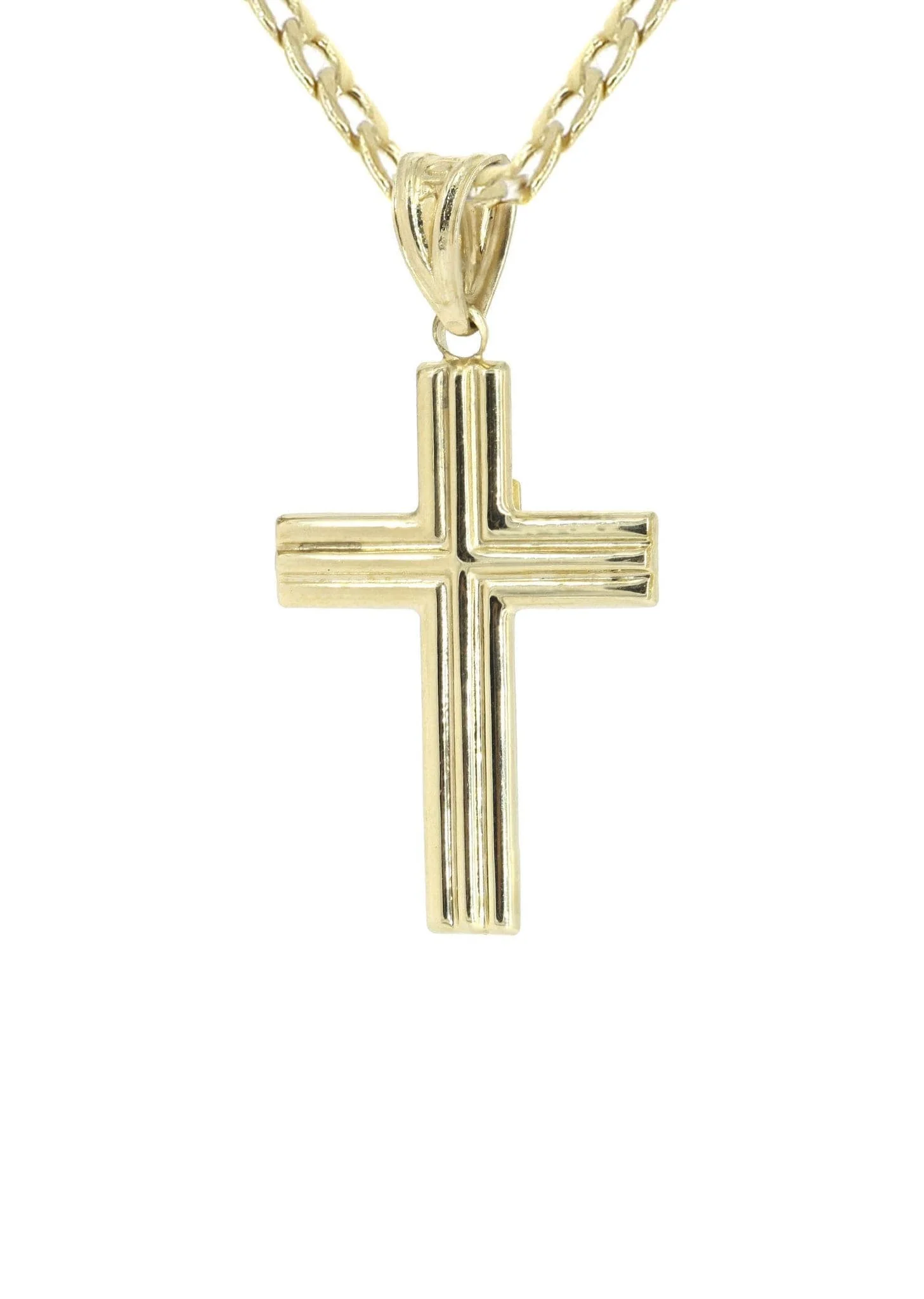 10K Gold Crucifix / Cross  Necklace For Men | 5.67 Grams - Image 3