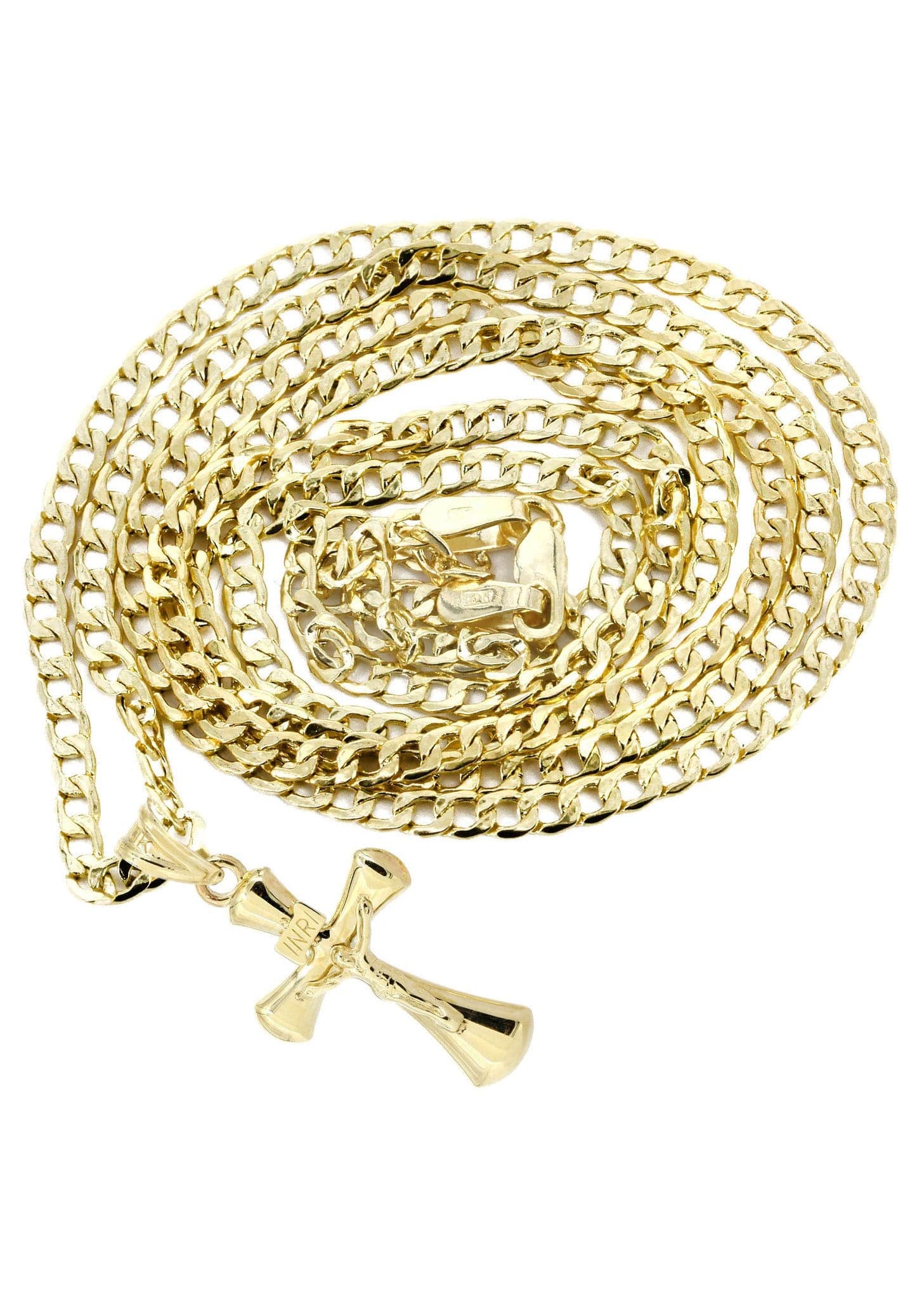 10K Gold Crucifix / Cross  Necklace For Men | 5.66 Grams - Image 2