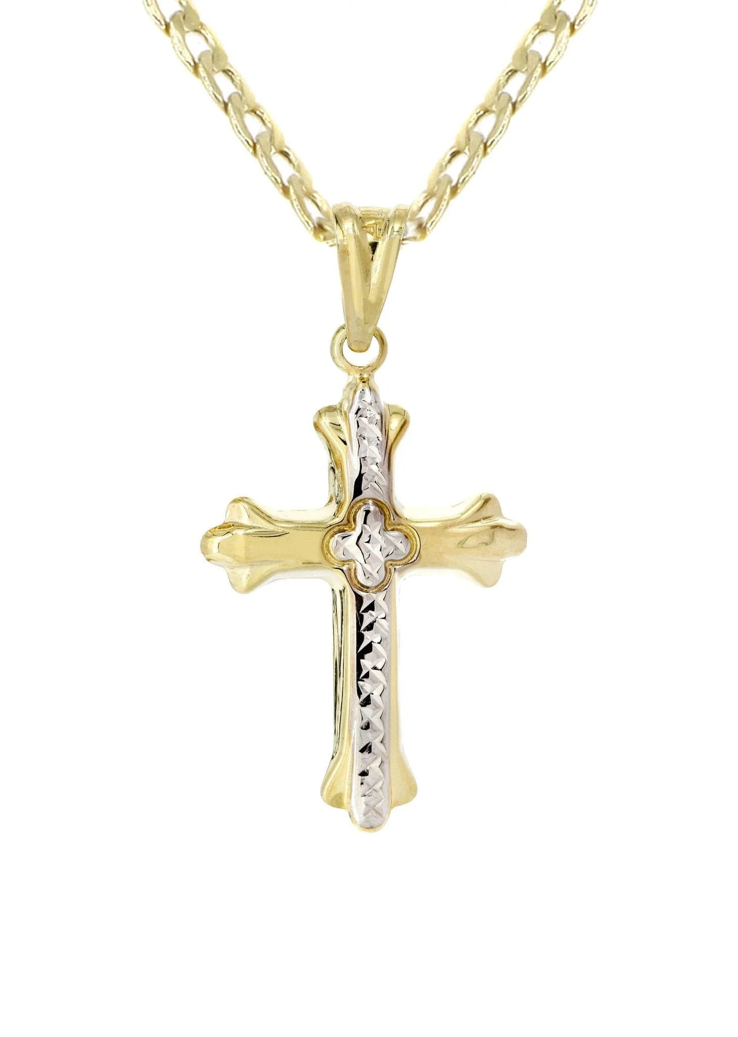 10K Gold Cross Necklace For Men | 5.81 Grams