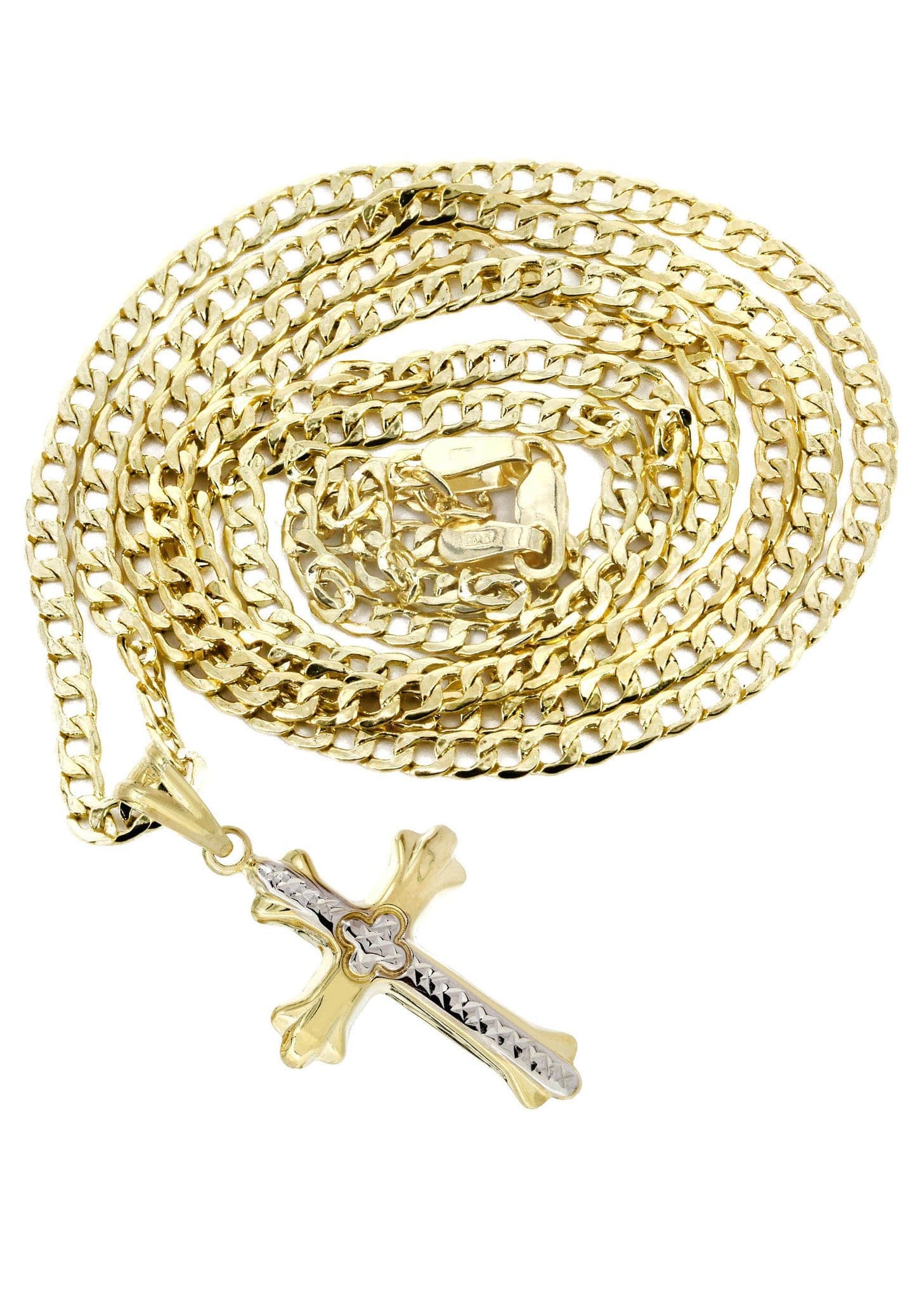 10K Gold Cross Necklace For Men | 5.81 Grams - Image 2