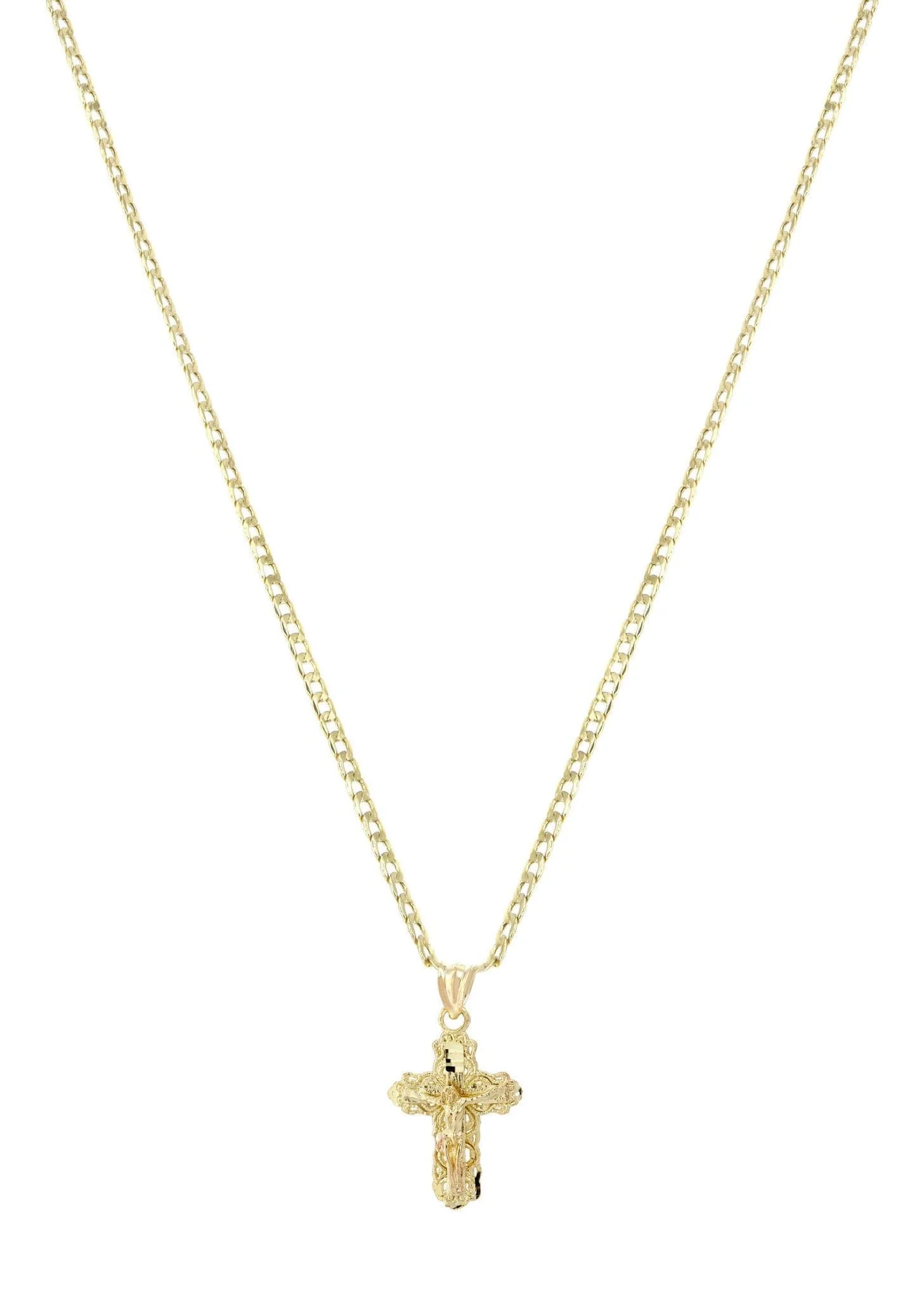 10K Gold Crucifix / Cross  Necklace For Men | 5.8 Grams - Image 4