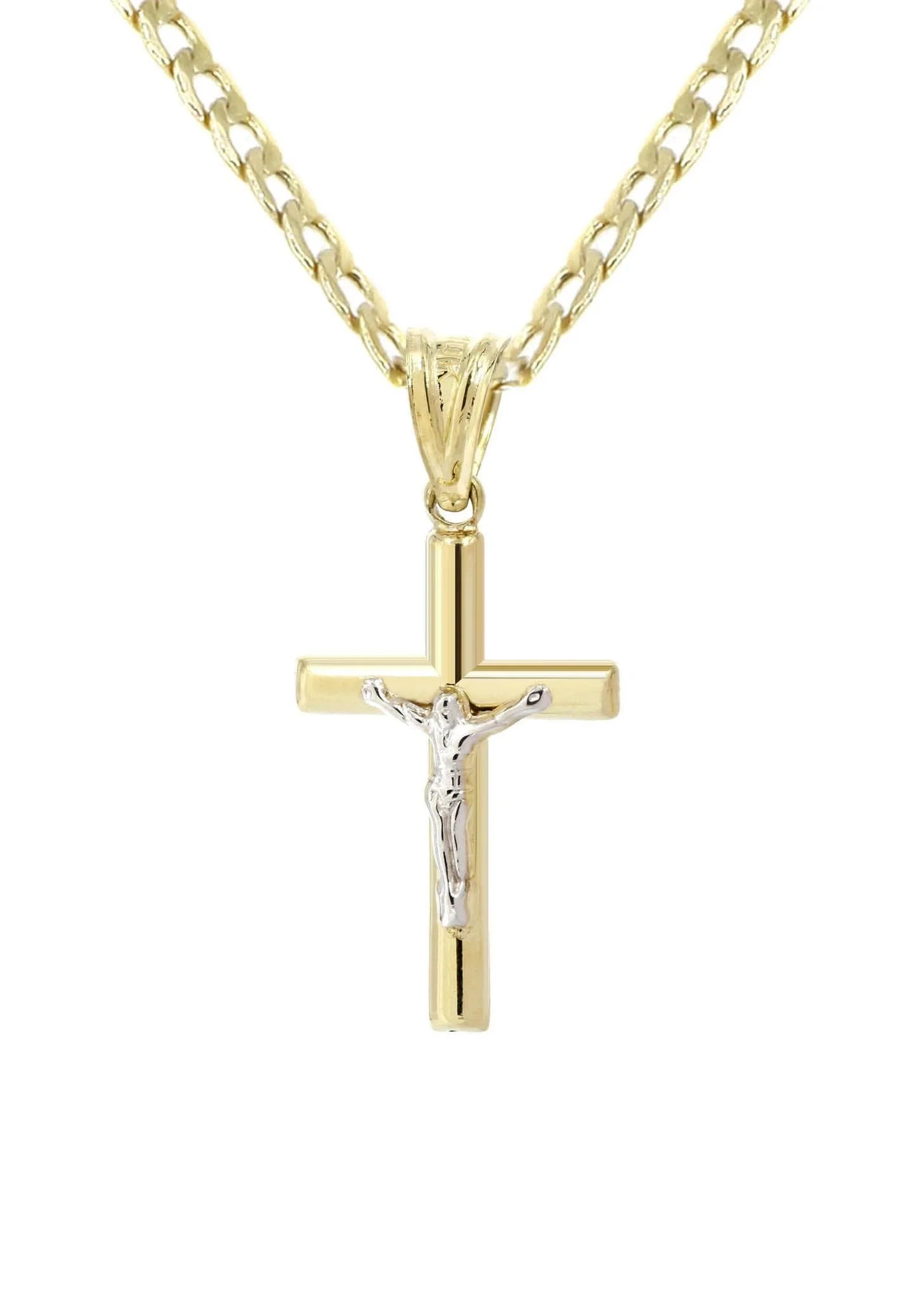 10K Gold Crucifix / Cross Necklace For Men | 5 Grams