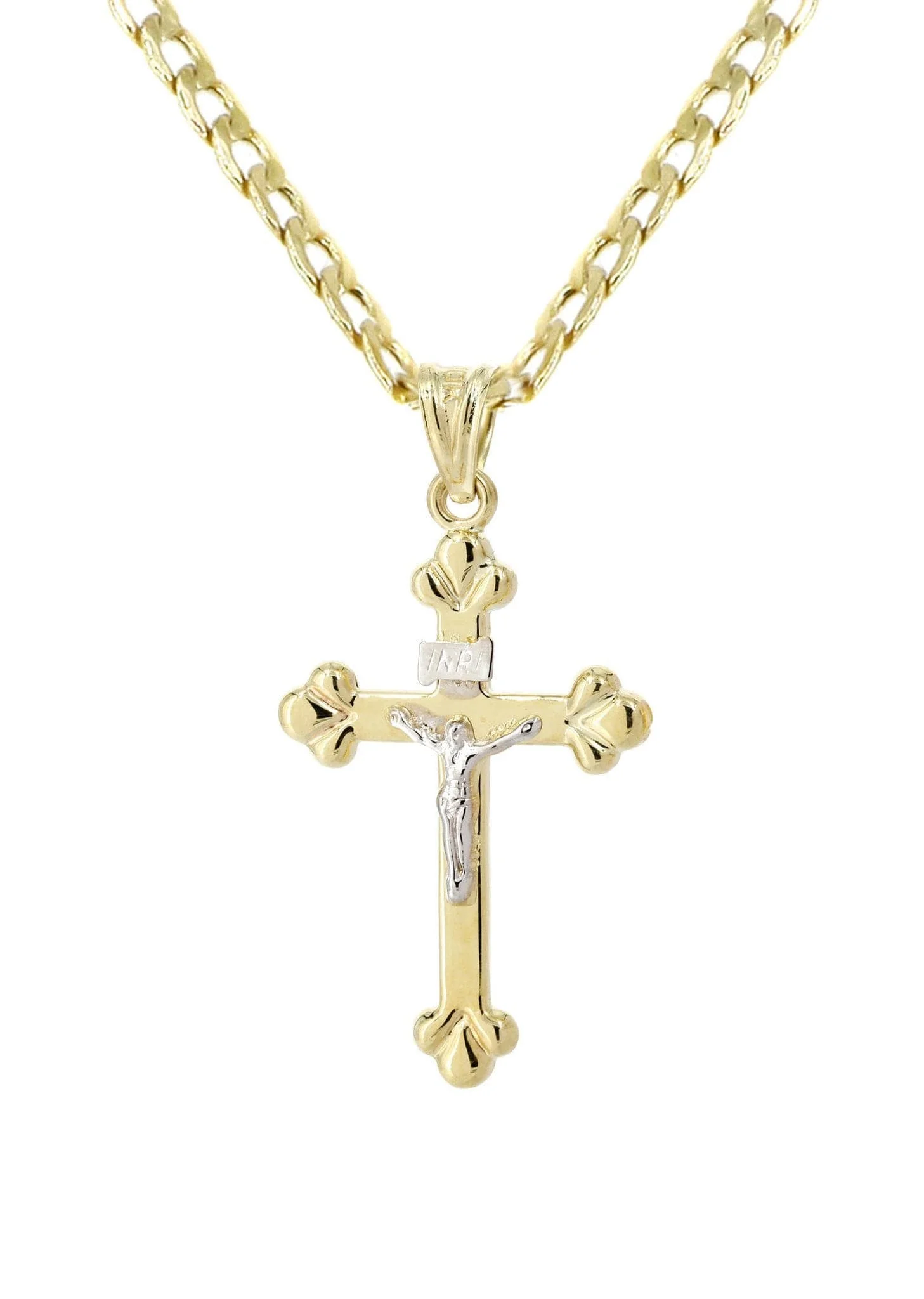 10K Gold Crucifix / Cross Necklace For Men | 5.3 Grams