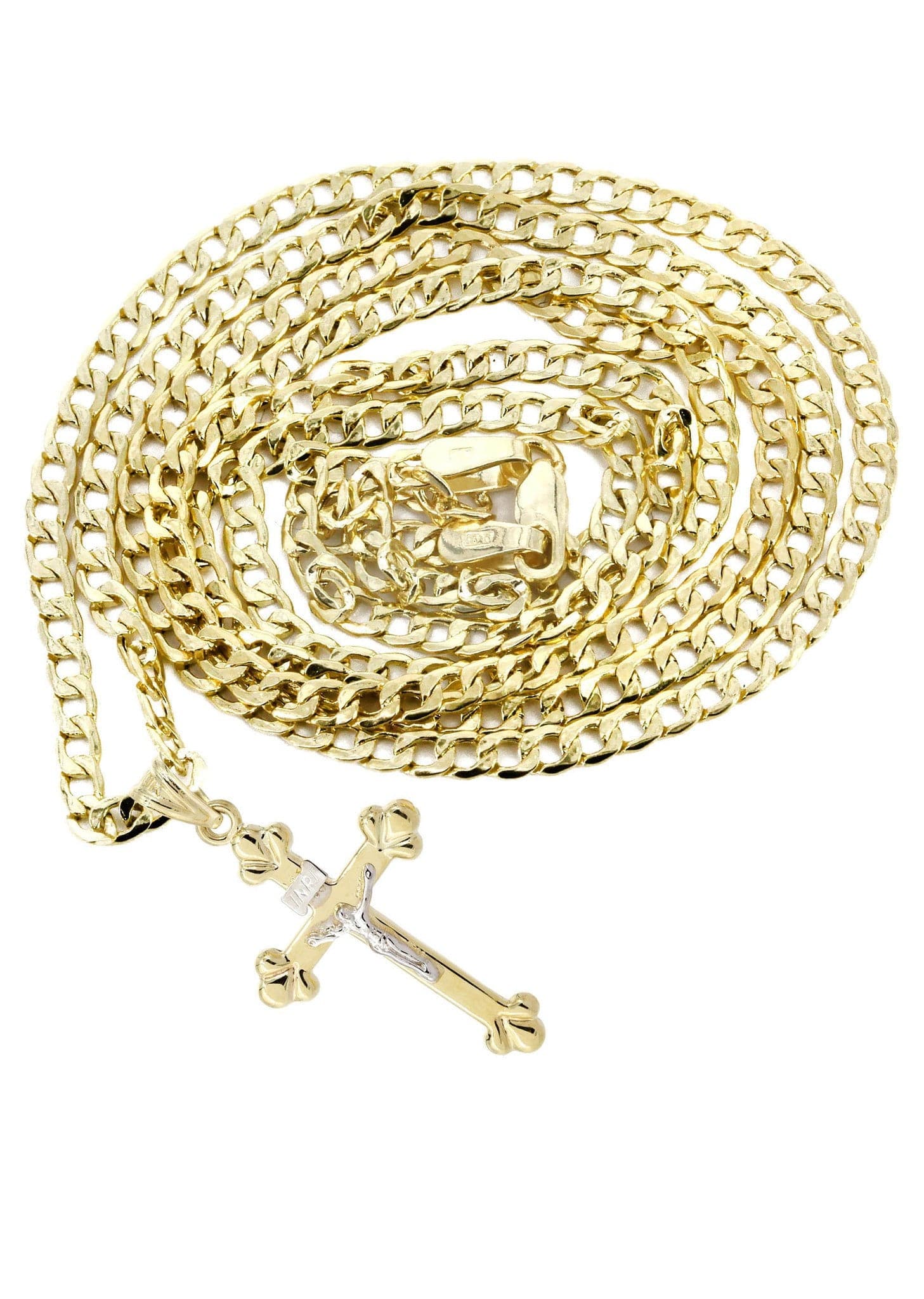10K Gold Crucifix / Cross Necklace For Men | 5.3 Grams - Image 2