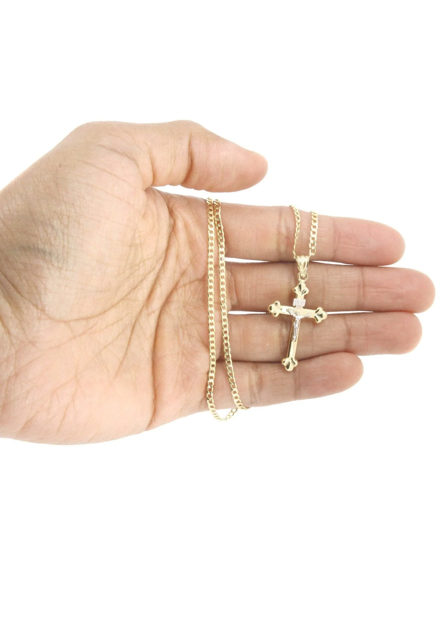 10K Gold Crucifix / Cross Necklace For Men | 5.3 Grams - Image 6