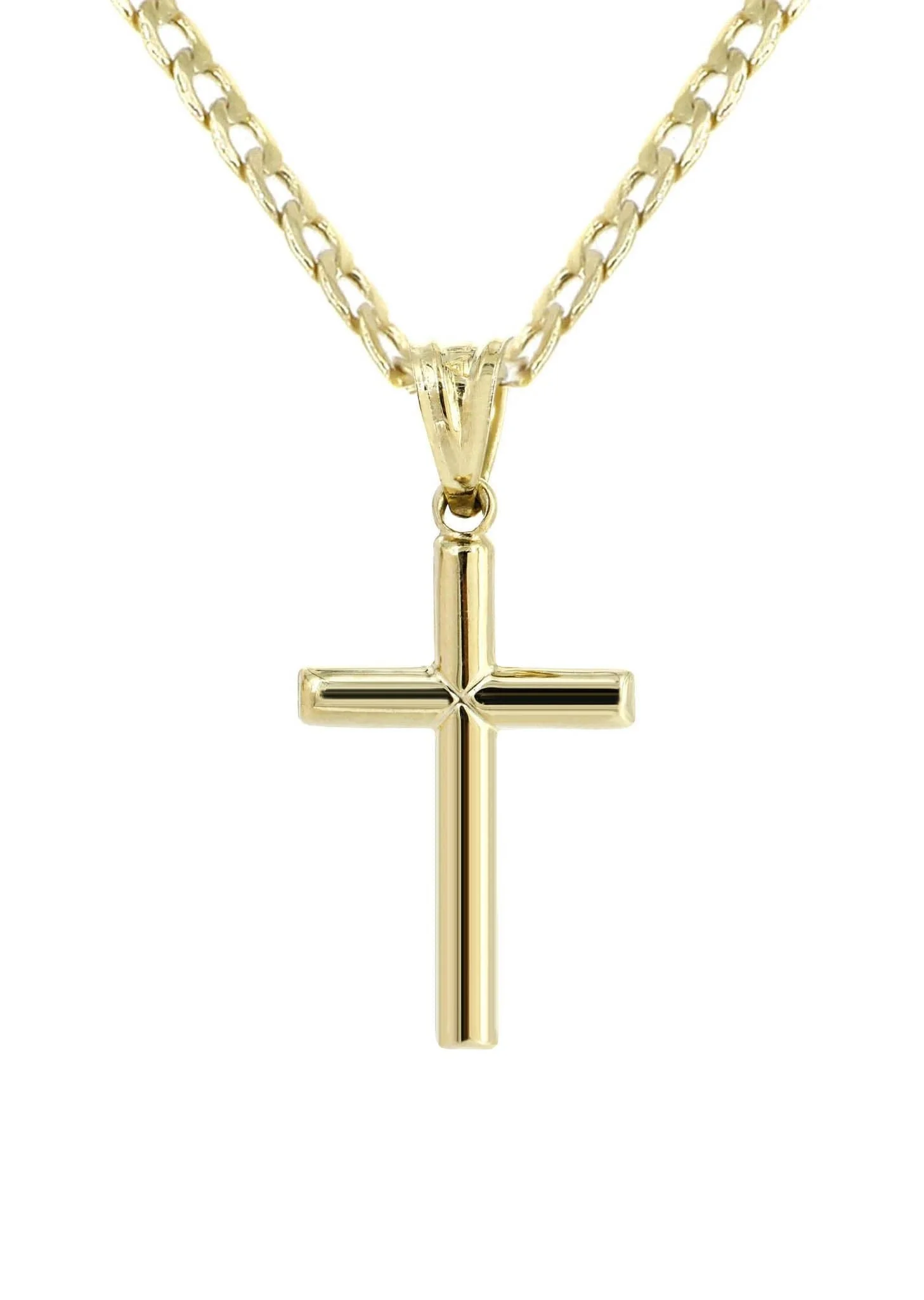 10K Gold Crucifix / Cross Necklace For Men | 5 Grams - Image 2