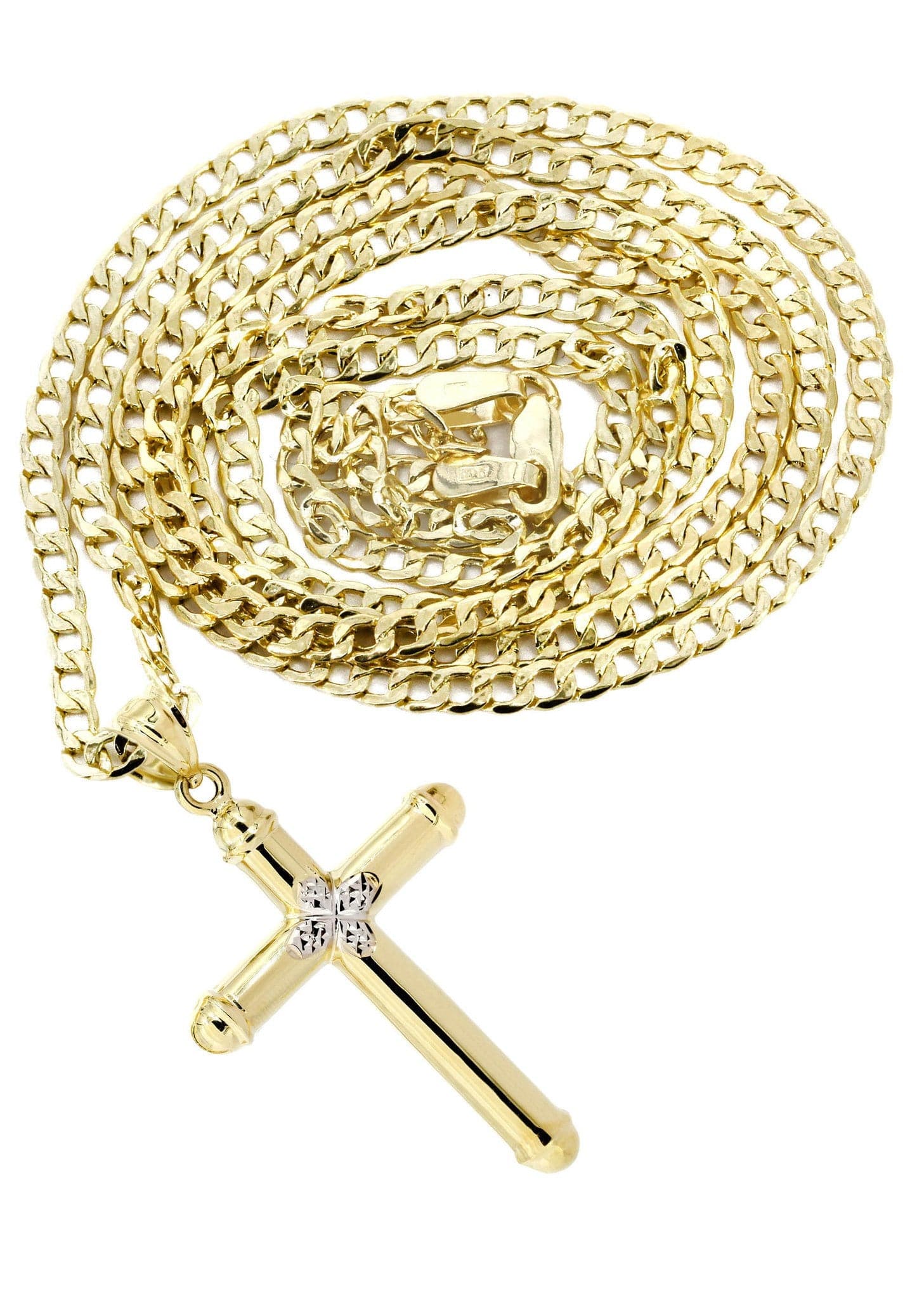 10K Gold Cross Necklace For Men | 5.12 Grams - Image 2