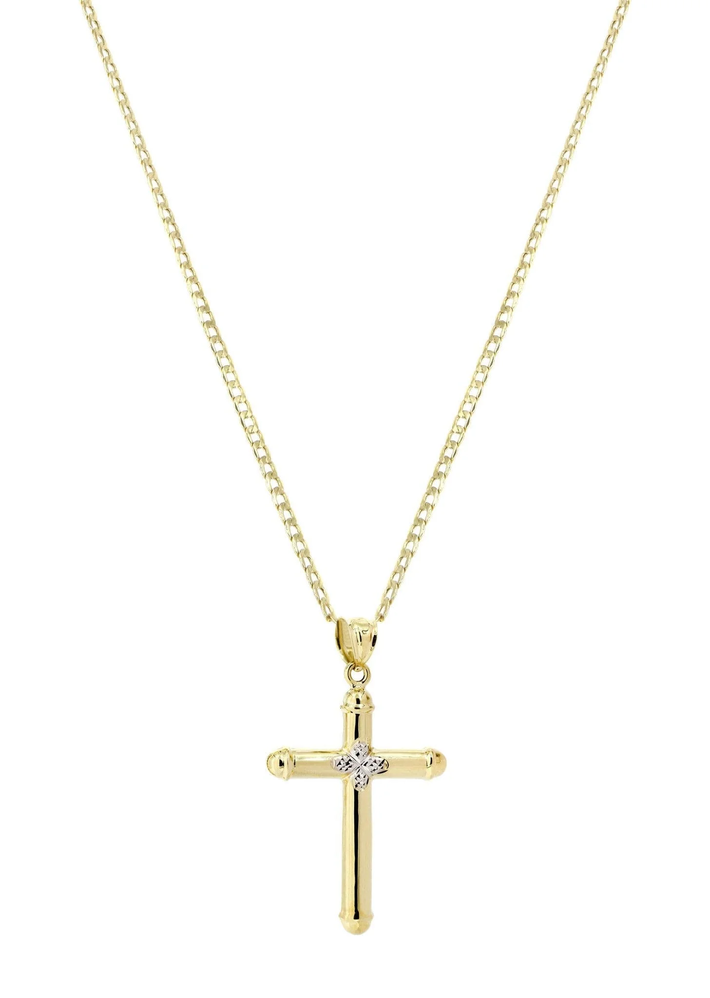 10K Gold Cross Necklace For Men | 5.12 Grams - Image 4