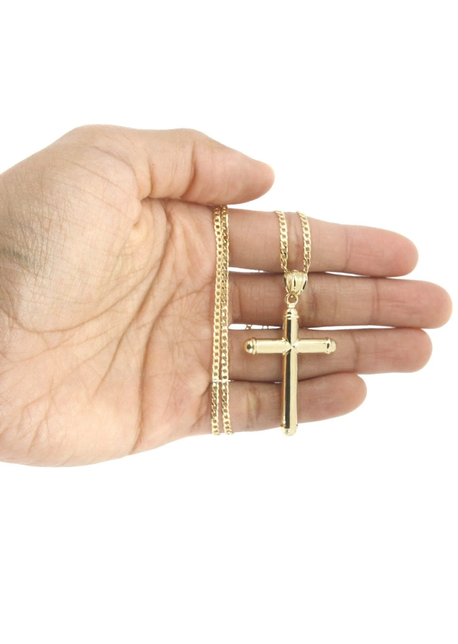 10K Gold Cross Necklace For Men | 5.12 Grams - Image 6