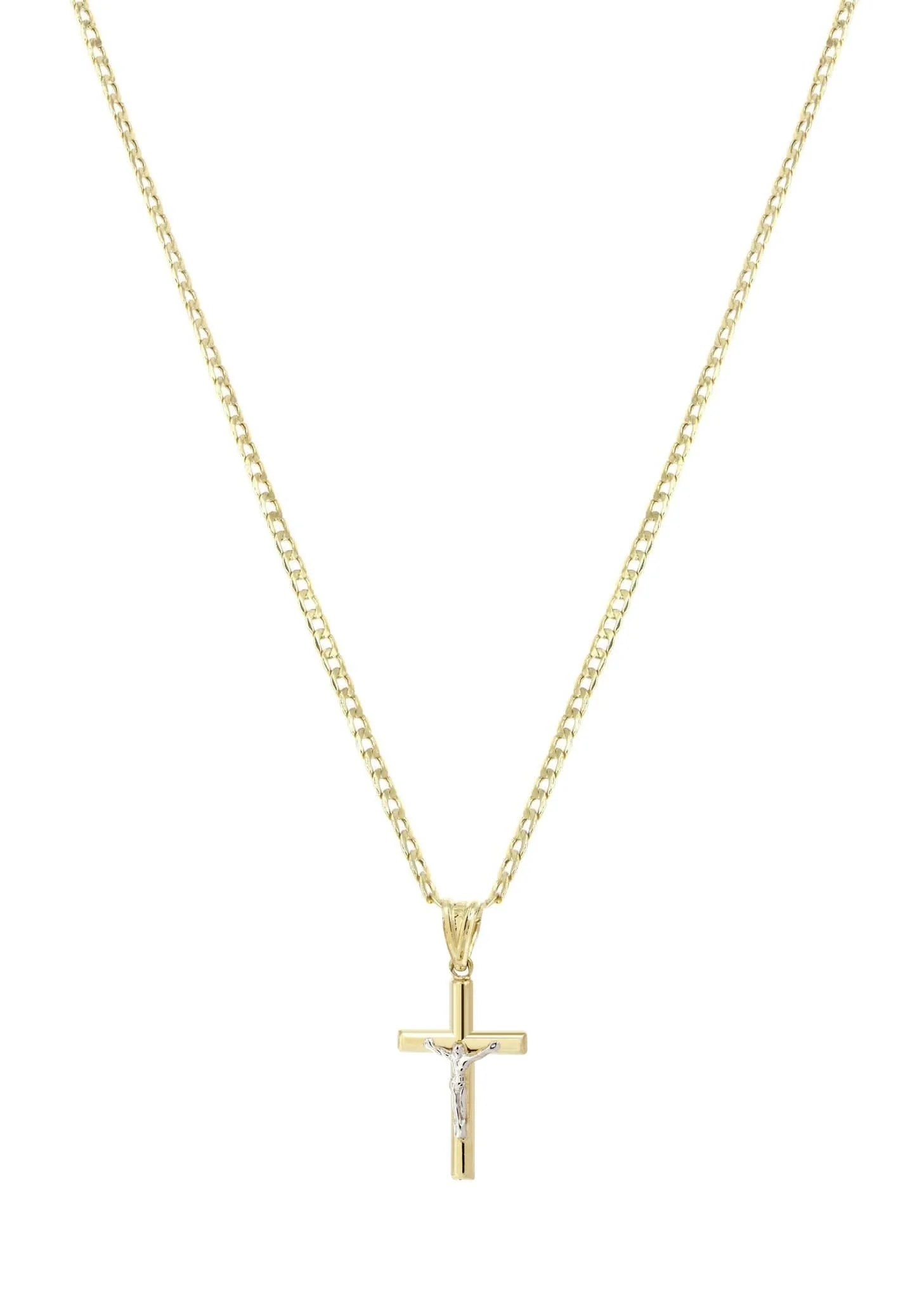 10K Gold Crucifix / Cross Necklace For Men | 5 Grams - Image 3