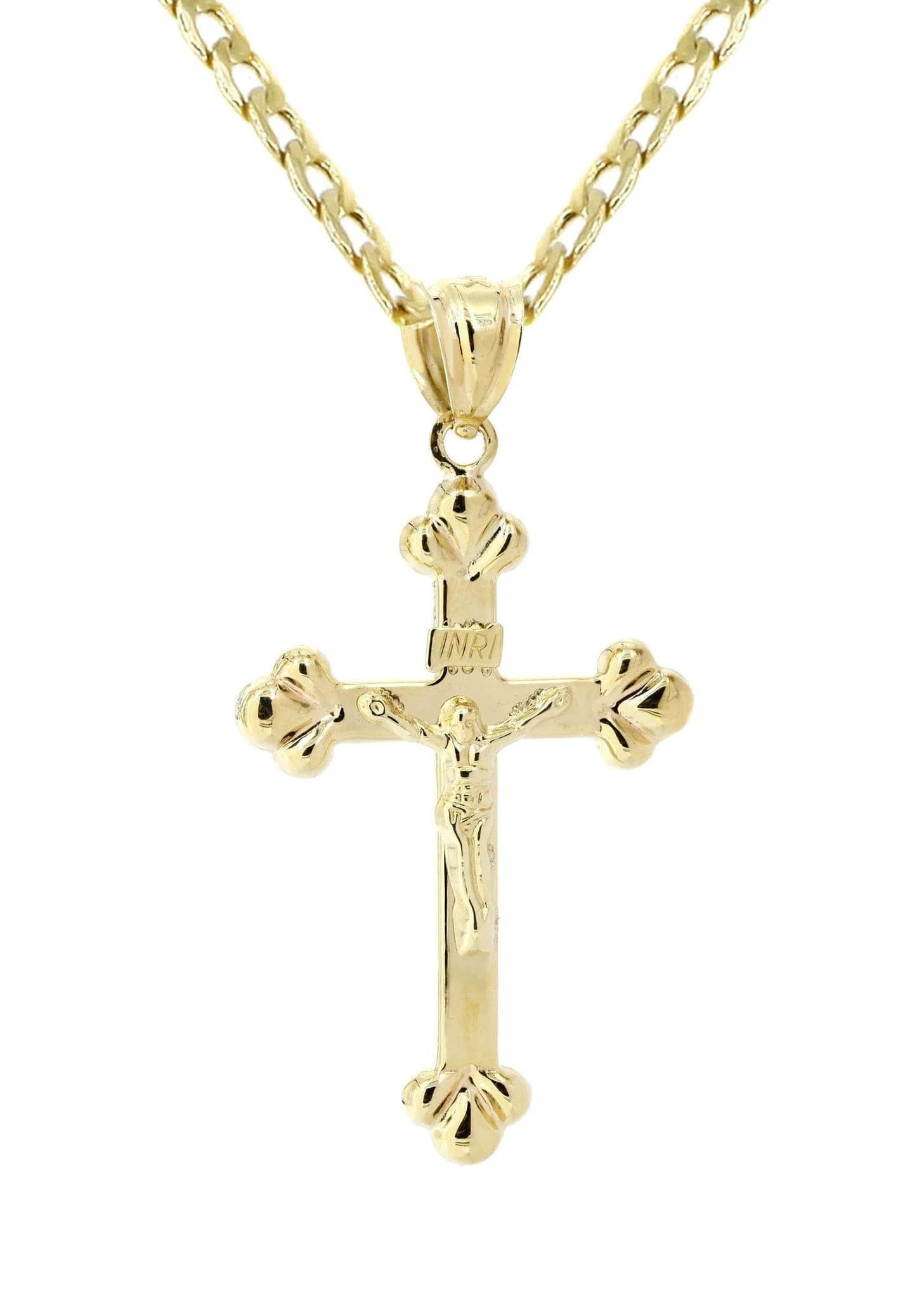 10K Gold Crucifix / Cross Necklace For Men | 5 Grams