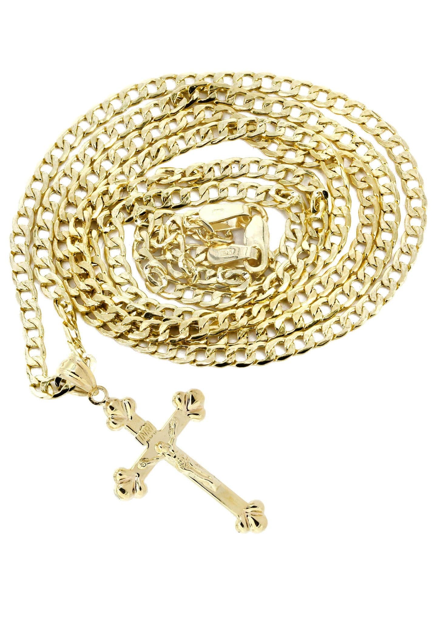 10K Gold Crucifix / Cross Necklace For Men | 5 Grams - Image 2
