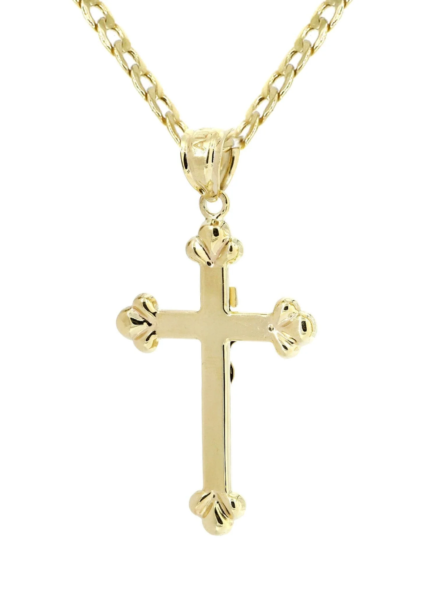 10K Gold Crucifix / Cross Necklace For Men | 5 Grams - Image 3