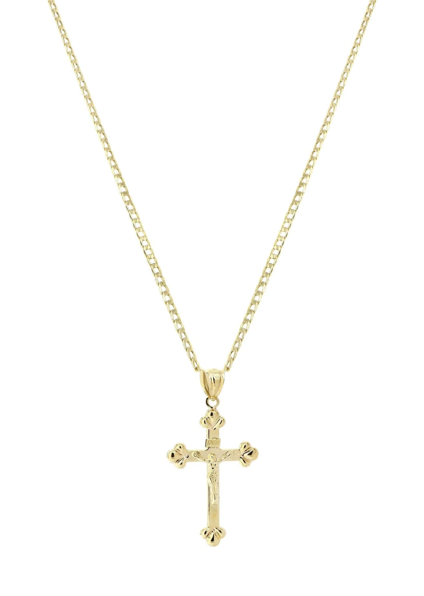 10K Gold Crucifix / Cross Necklace For Men | 5 Grams - Image 4
