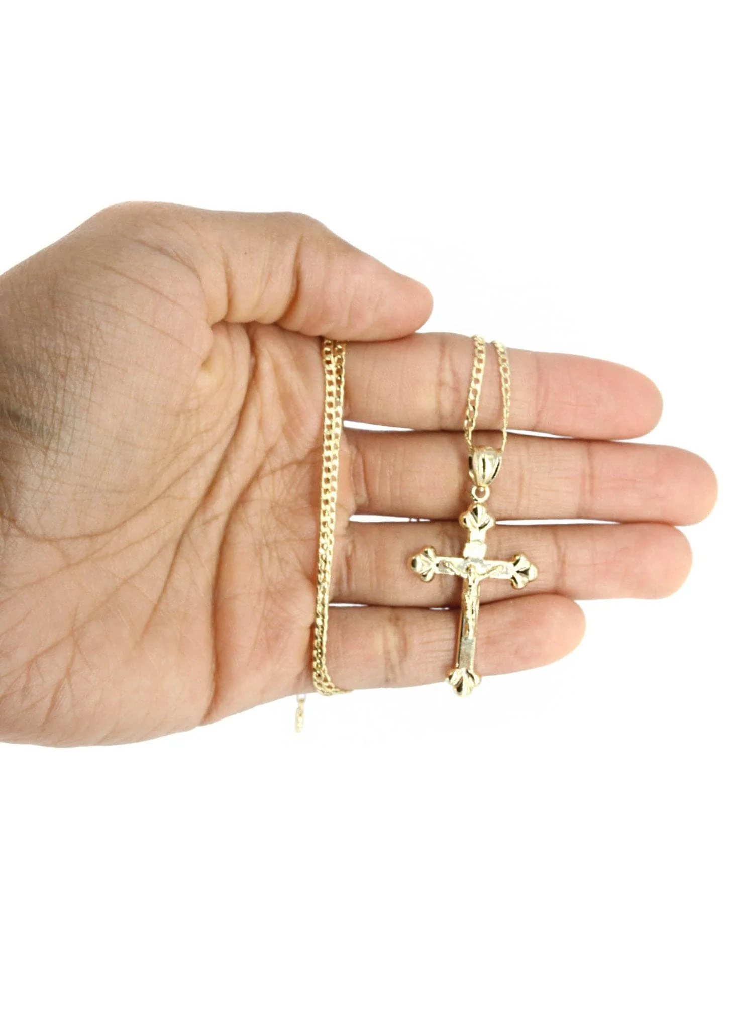 10K Gold Crucifix / Cross Necklace For Men | 5 Grams - Image 6