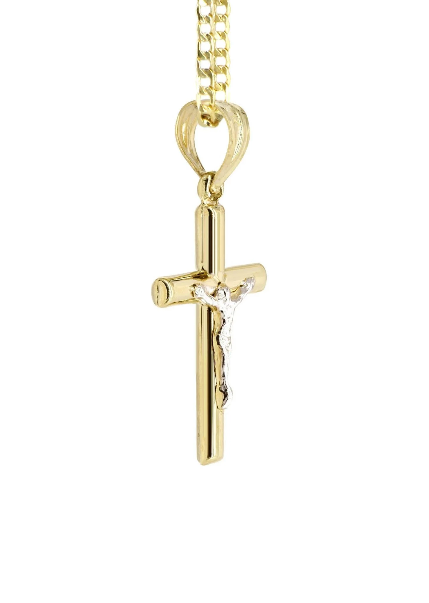 10K Gold Crucifix / Cross Necklace For Men | 5 Grams - Image 4