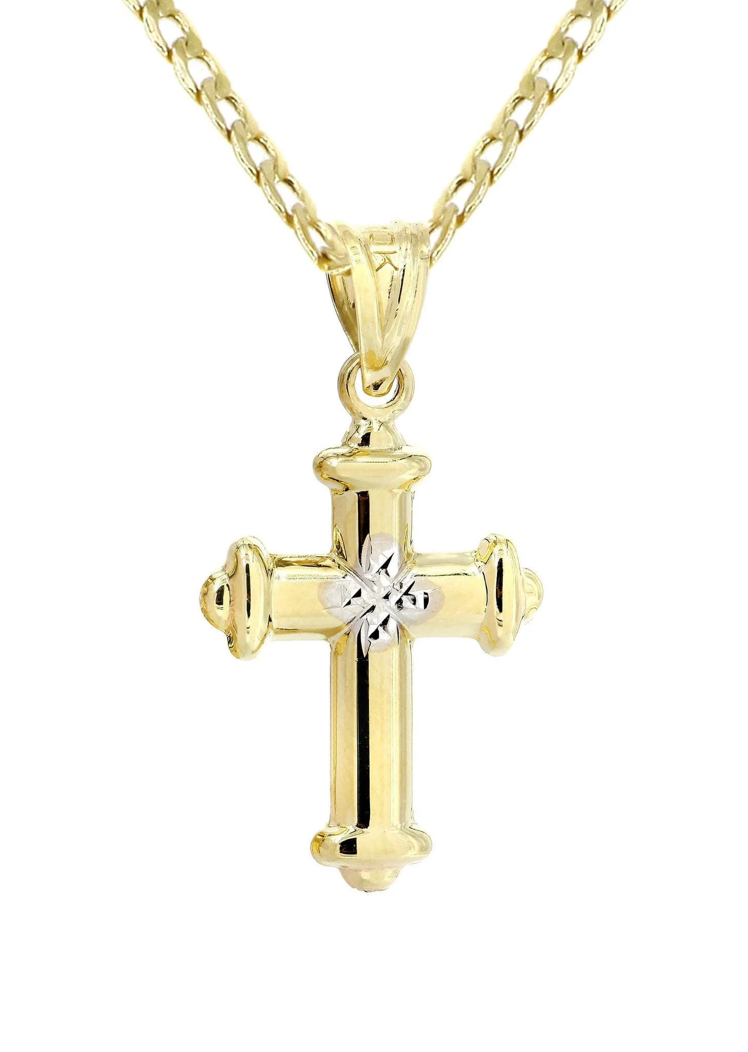 10K Gold Cross Necklace For Men | 5.2 Grams