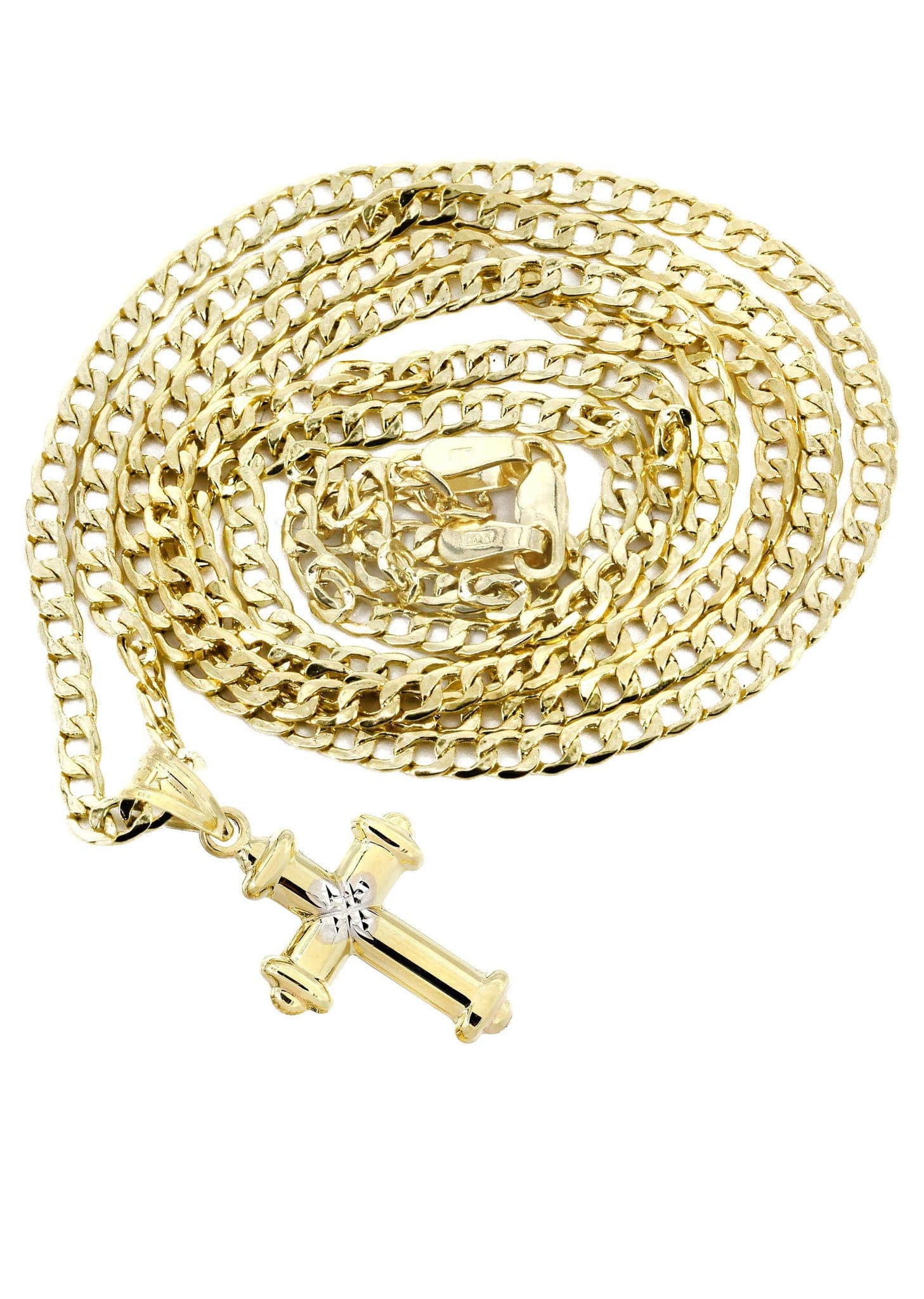 10K Gold Cross Necklace For Men | 5.2 Grams - Image 2