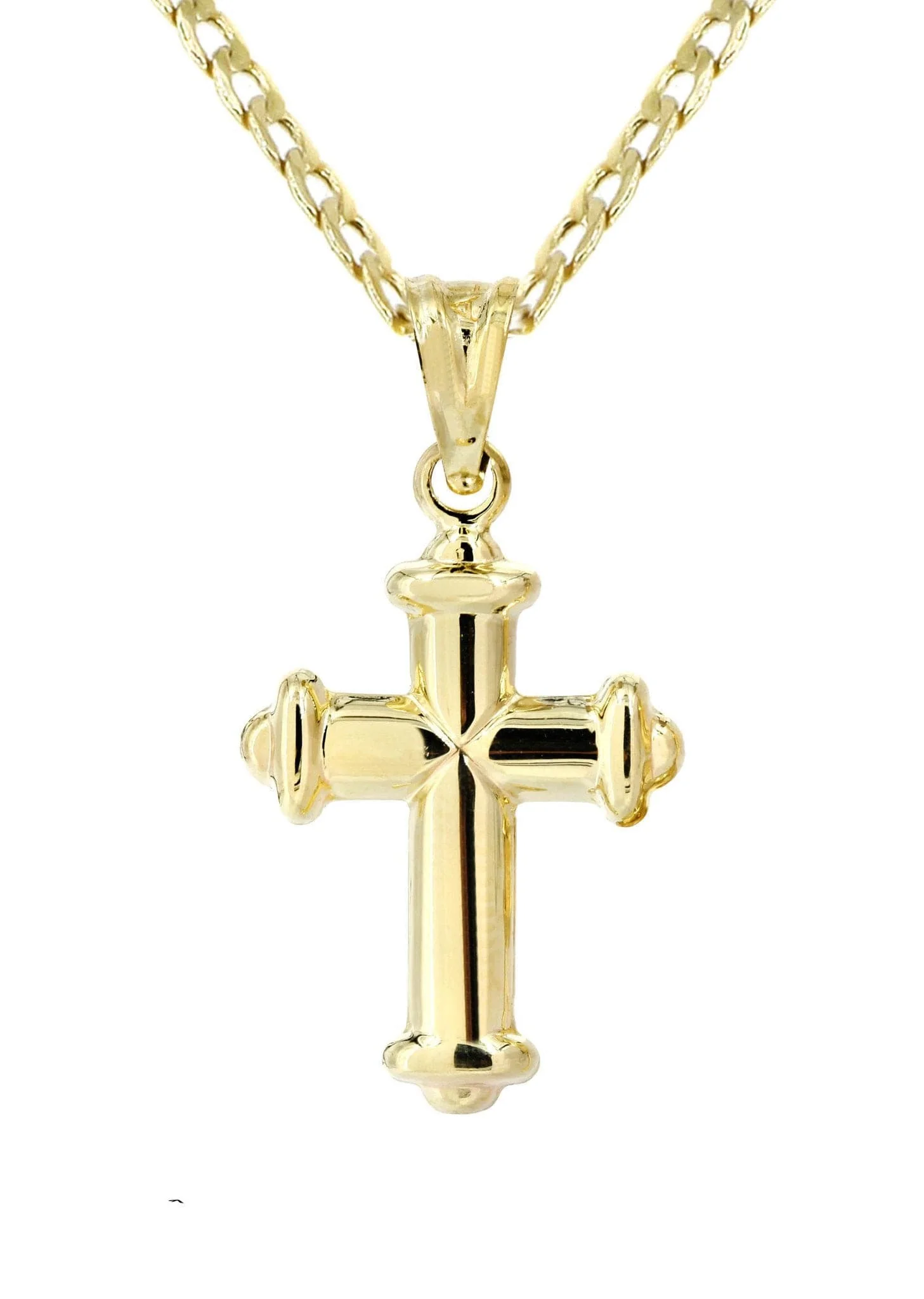 10K Gold Cross Necklace For Men | 5.2 Grams - Image 3