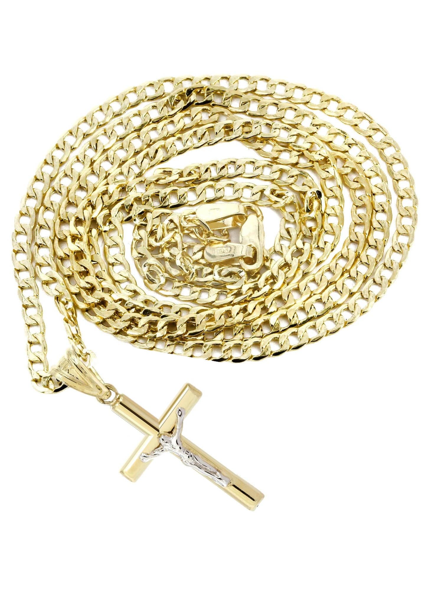 10K Gold Crucifix / Cross Necklace For Men | 5 Grams - Image 5