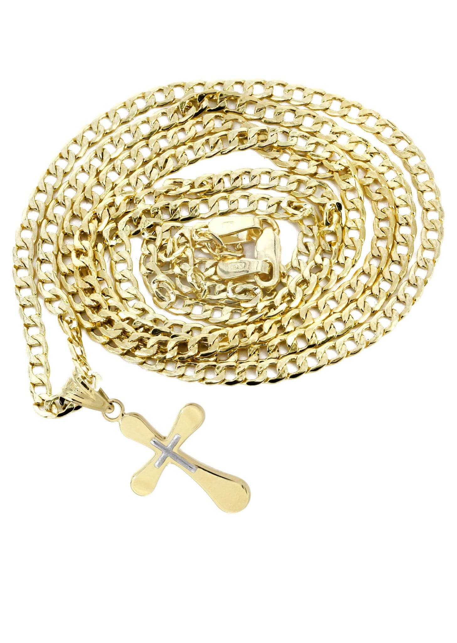 10K Gold Crucifix / Cross  Necklace For Men | 5.4 Grams - Image 2