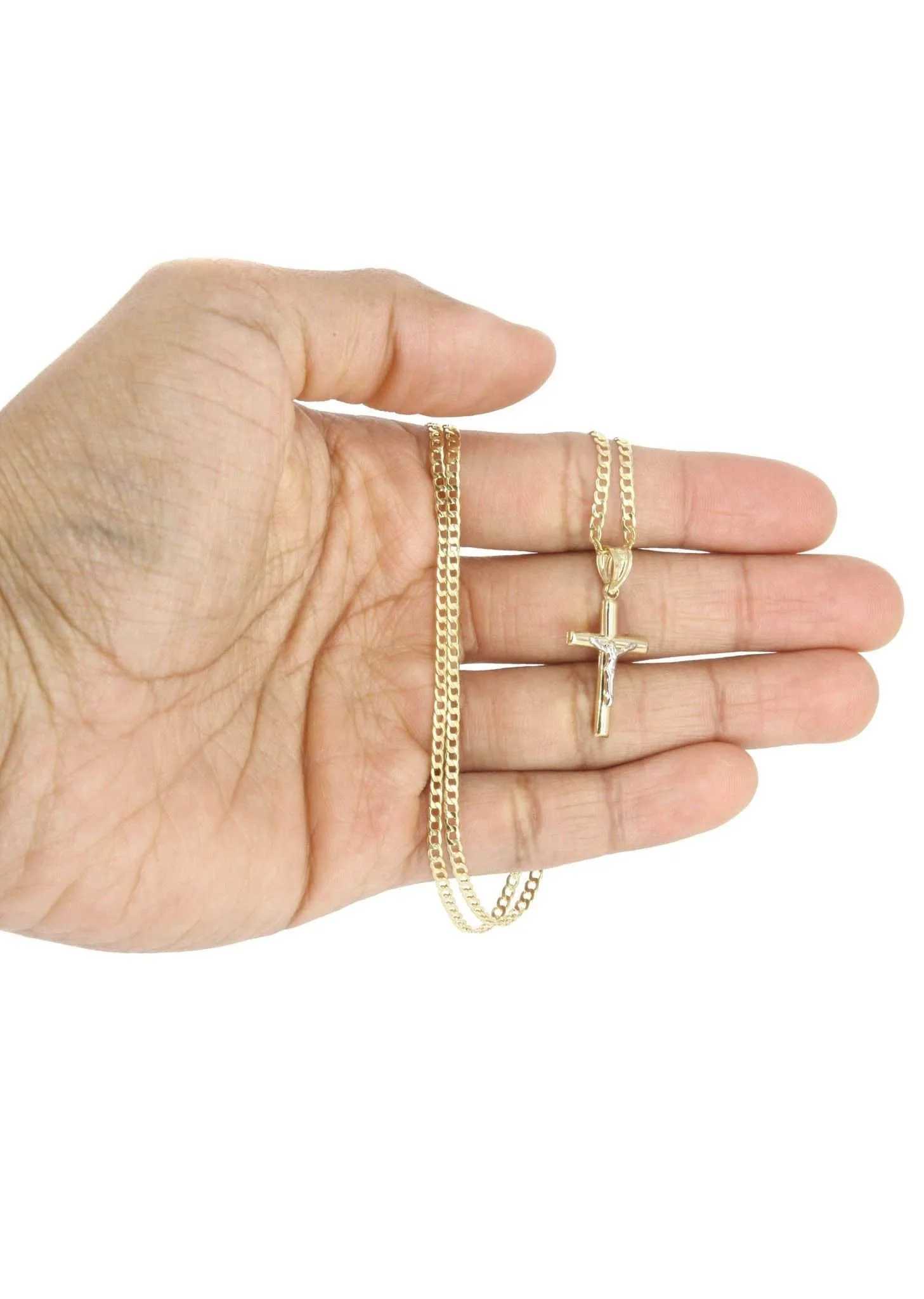 10K Gold Crucifix / Cross Necklace For Men | 5 Grams - Image 6