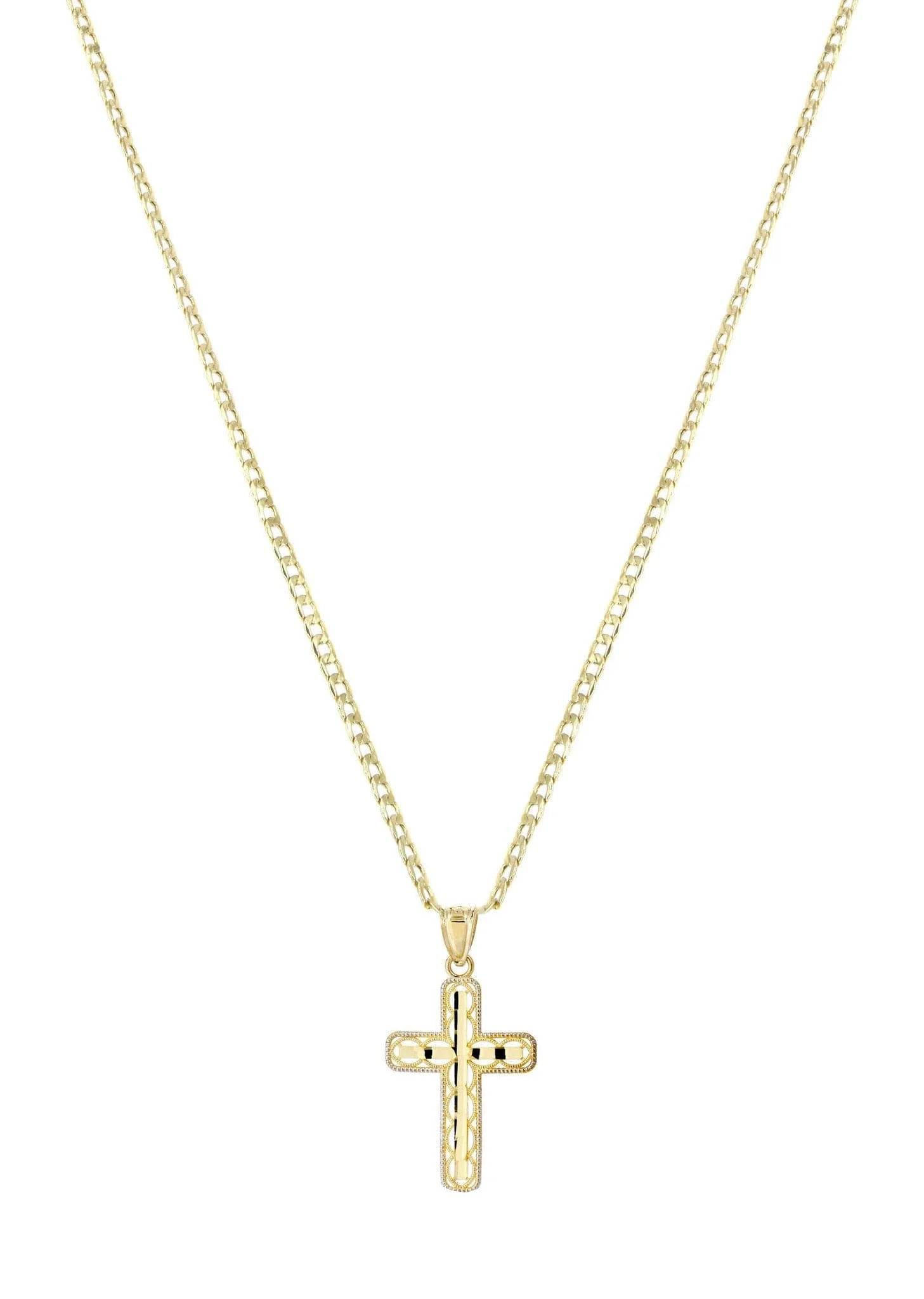 10K Gold Cross Necklace For Men | 5.13 Grams - Image 4