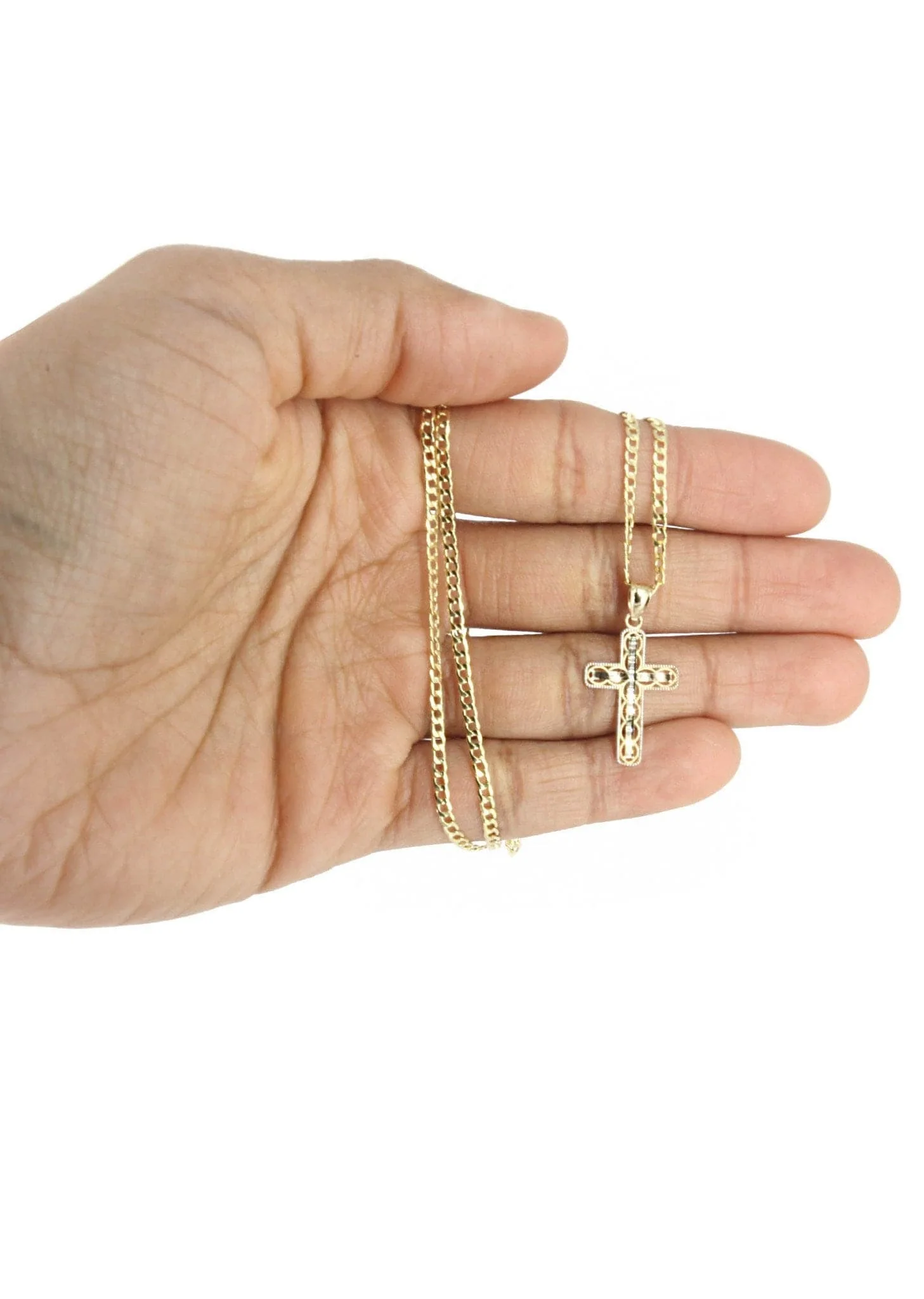 10K Gold Cross Necklace For Men | 5.13 Grams - Image 6