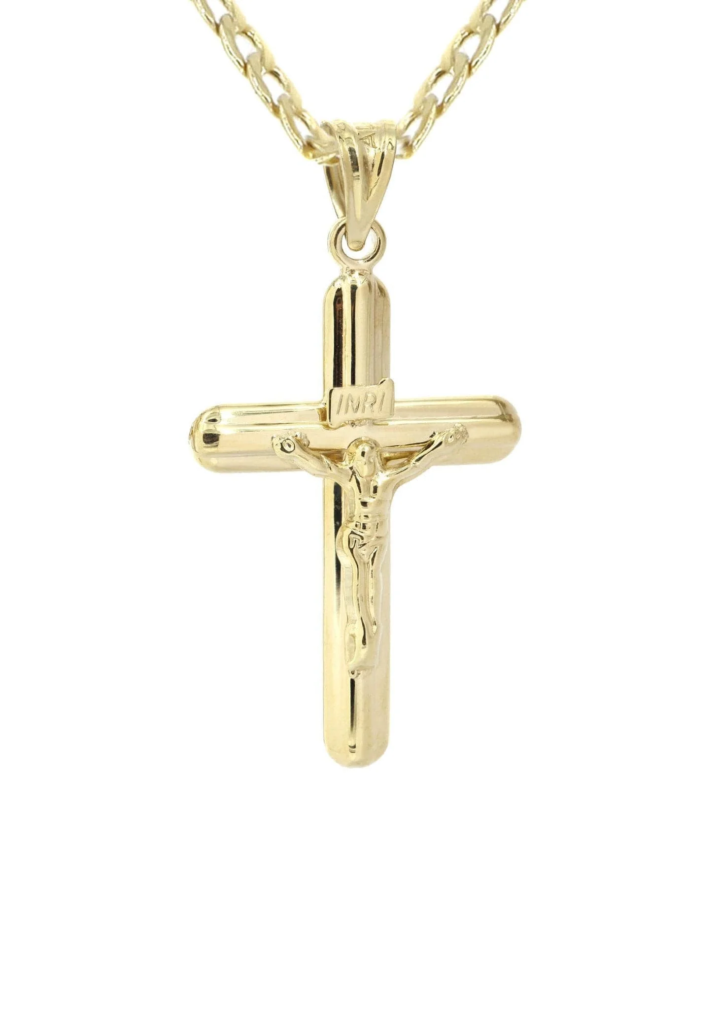 10K Gold Crucifix / Cross Necklace For Men | 6.11 Grams