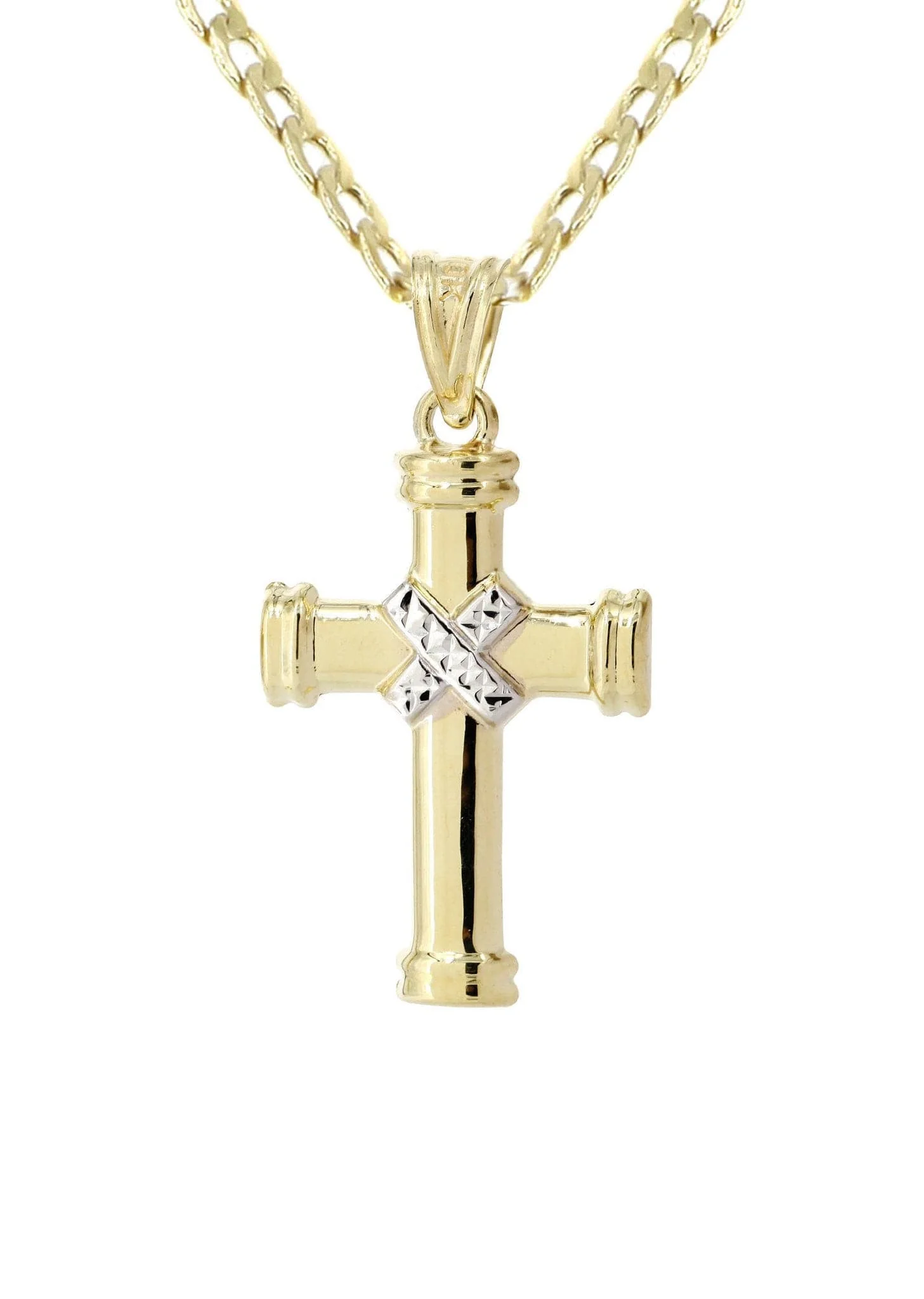 10K Gold Cross Necklace For Men | 6.12 Grams
