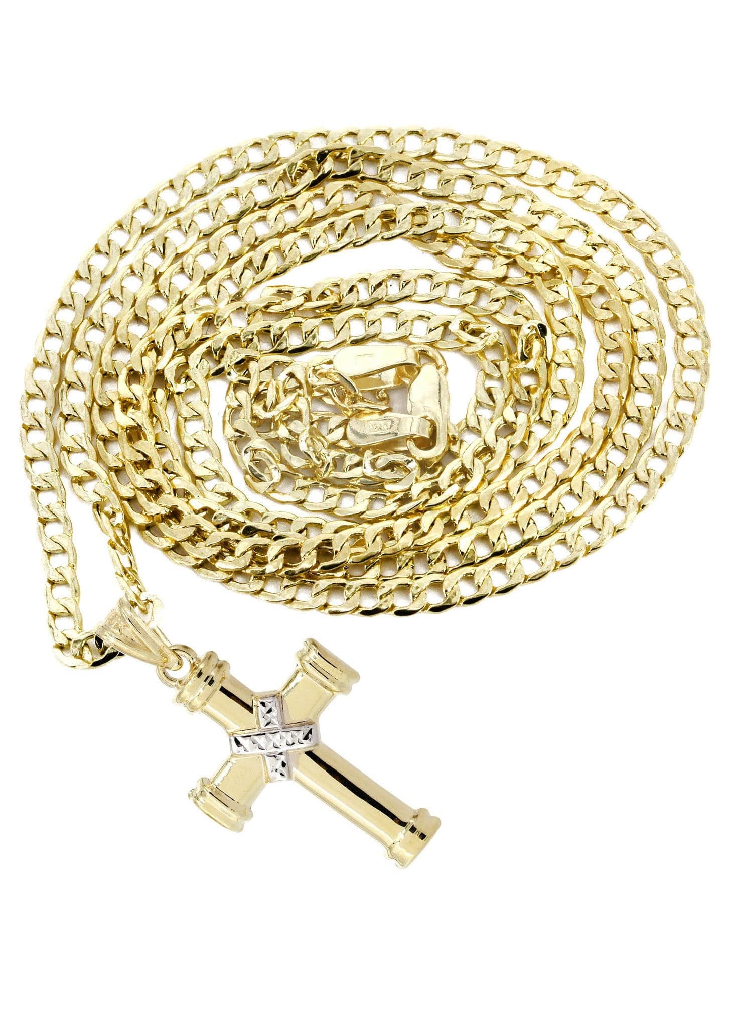 10K Gold Cross Necklace For Men | 6.12 Grams - Image 2