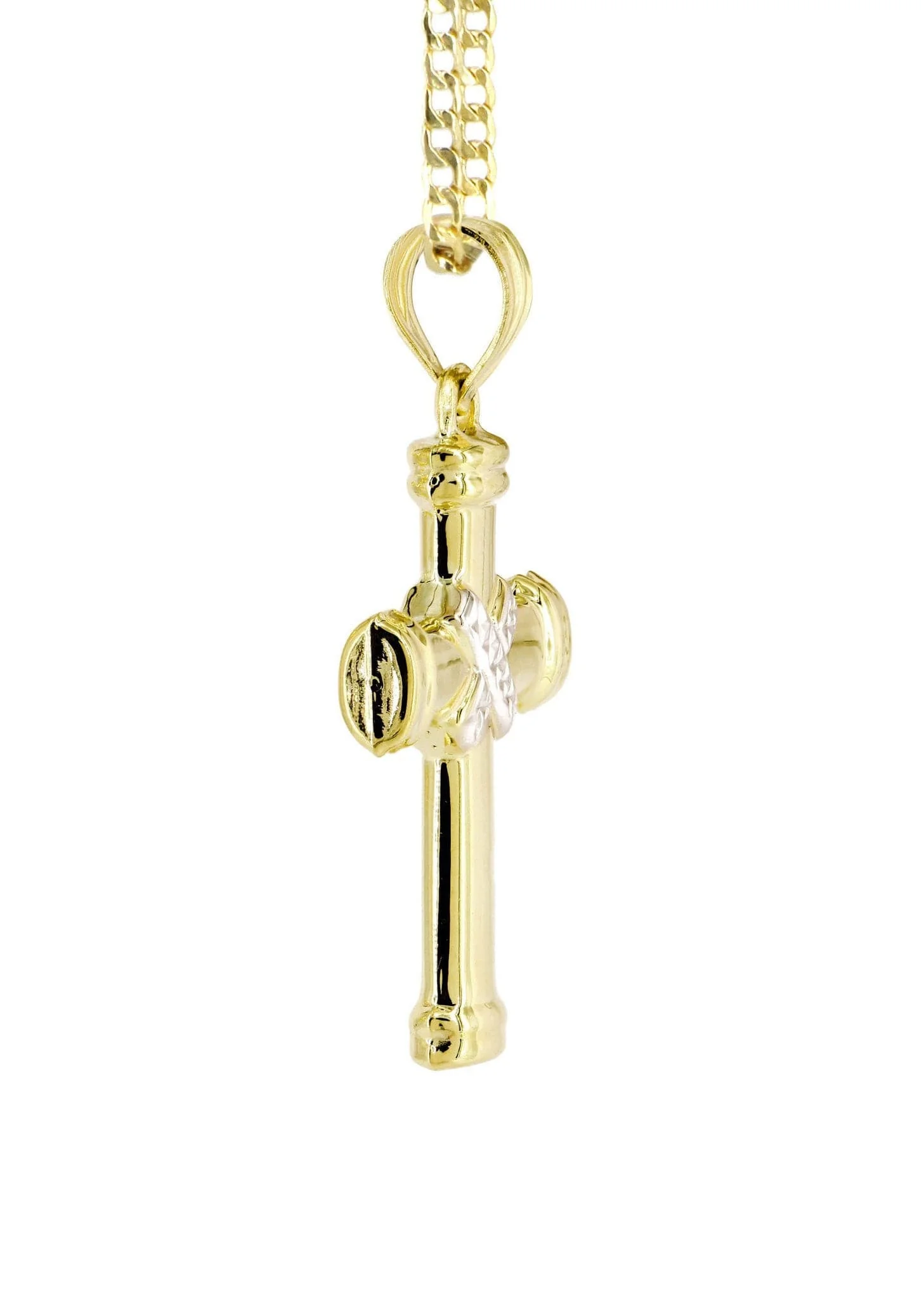 10K Gold Cross Necklace For Men | 6.12 Grams - Image 5