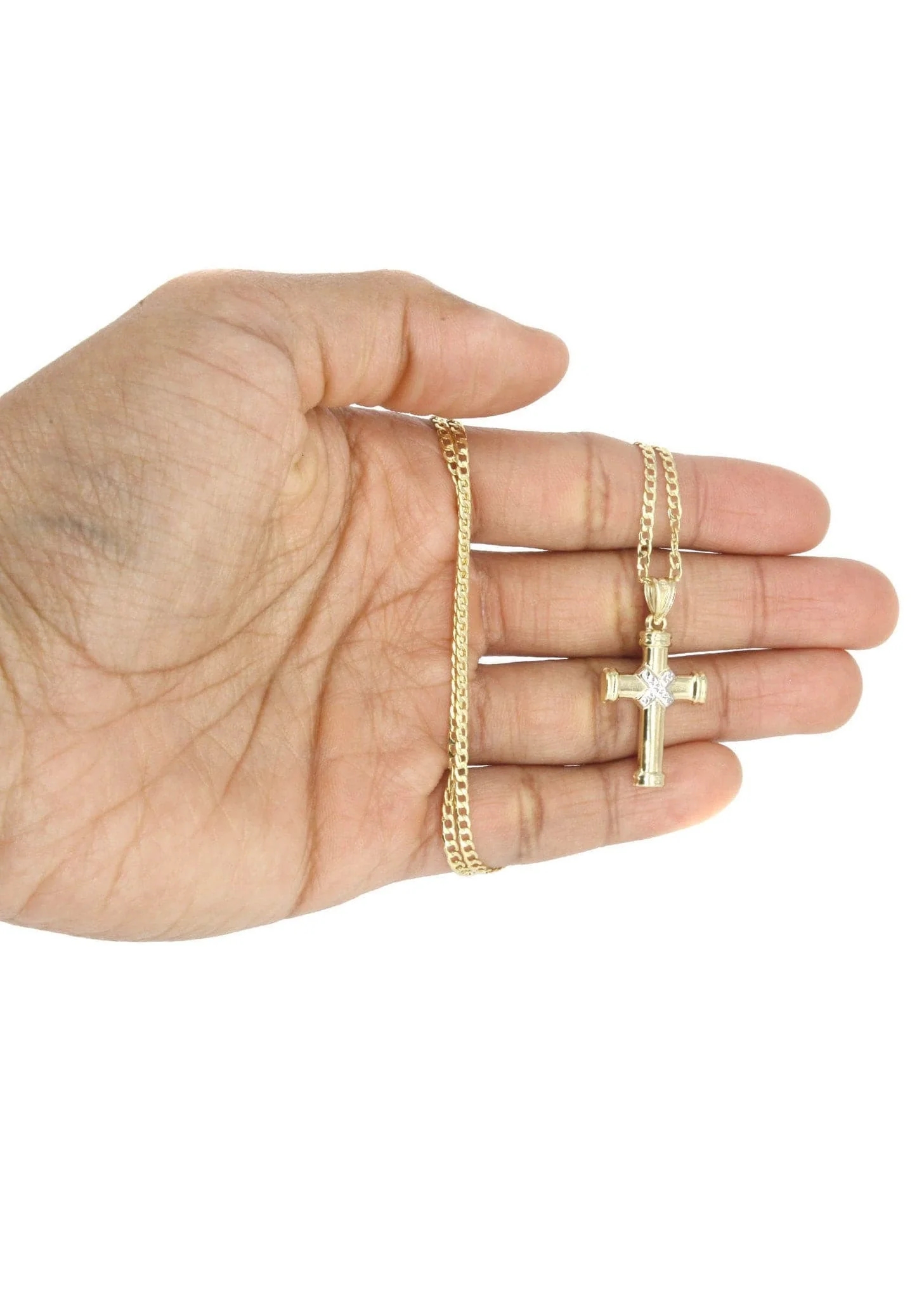 10K Gold Cross Necklace For Men | 6.12 Grams - Image 6