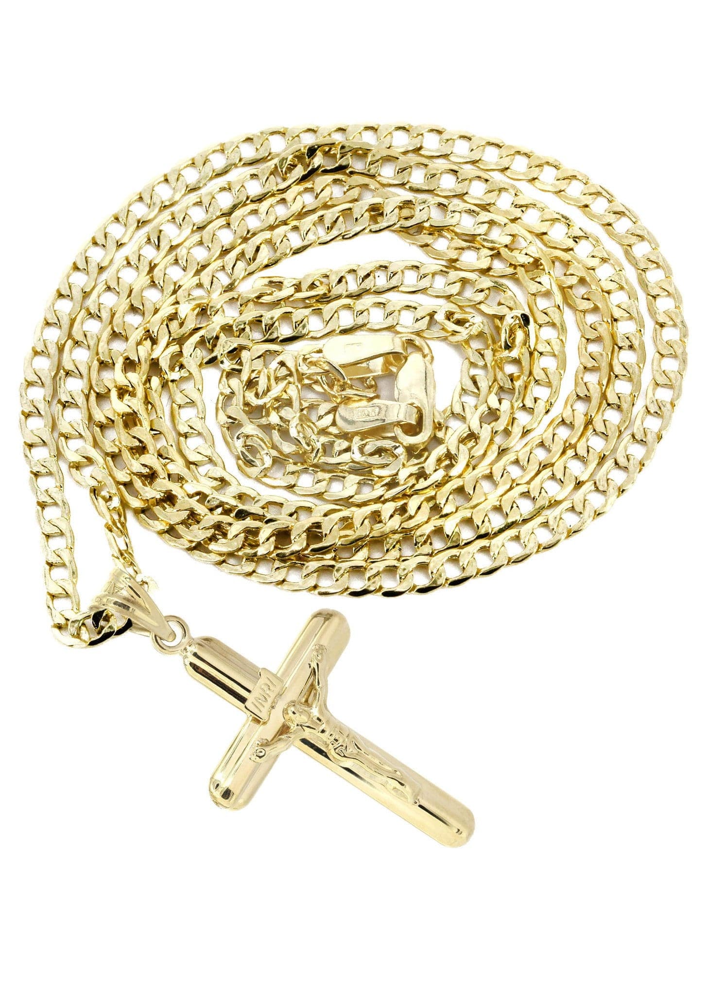 10K Gold Crucifix / Cross Necklace For Men | 6.11 Grams - Image 2