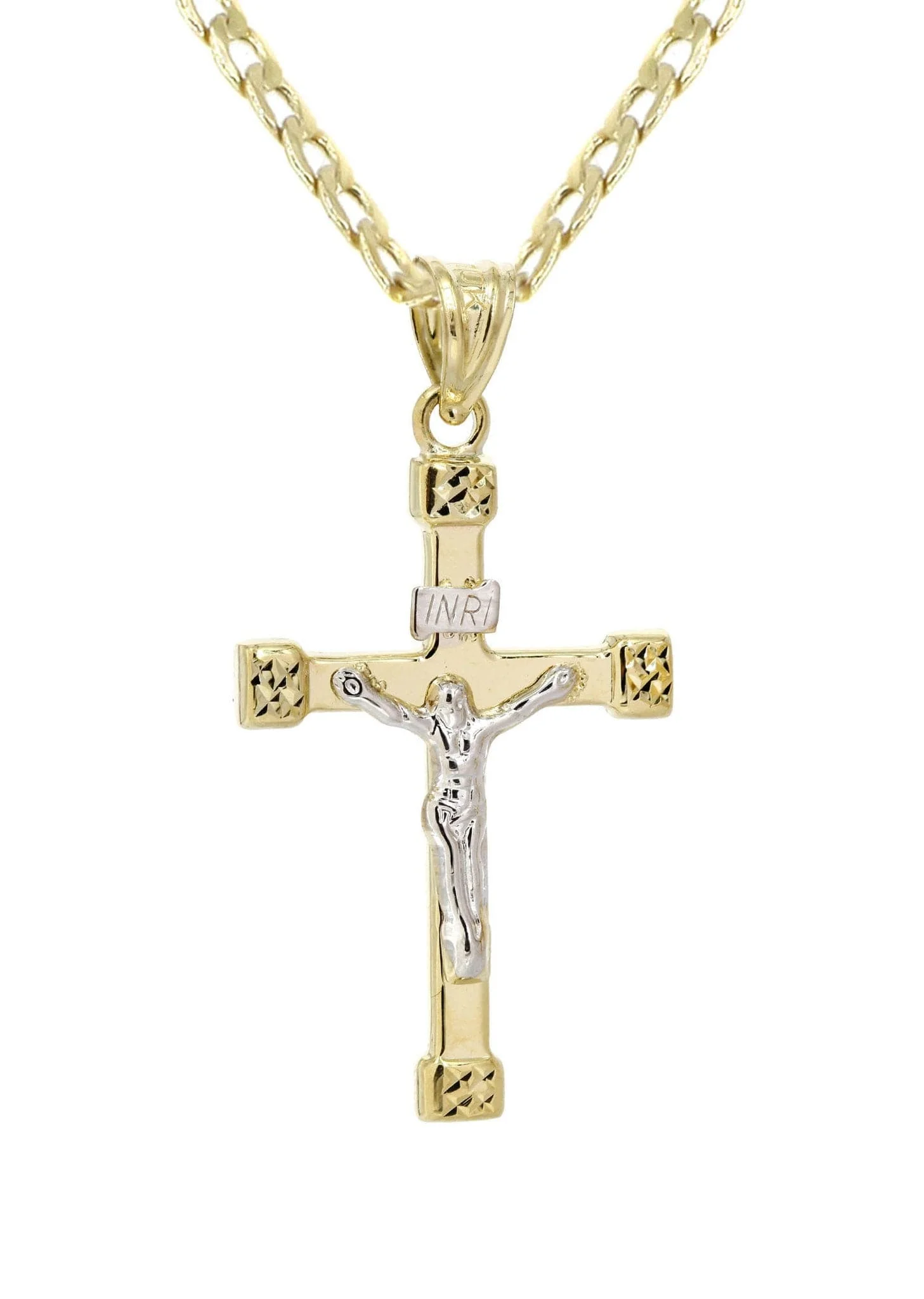 10K Gold Crucifix / Cross Necklace For Men | 6.17 Grams