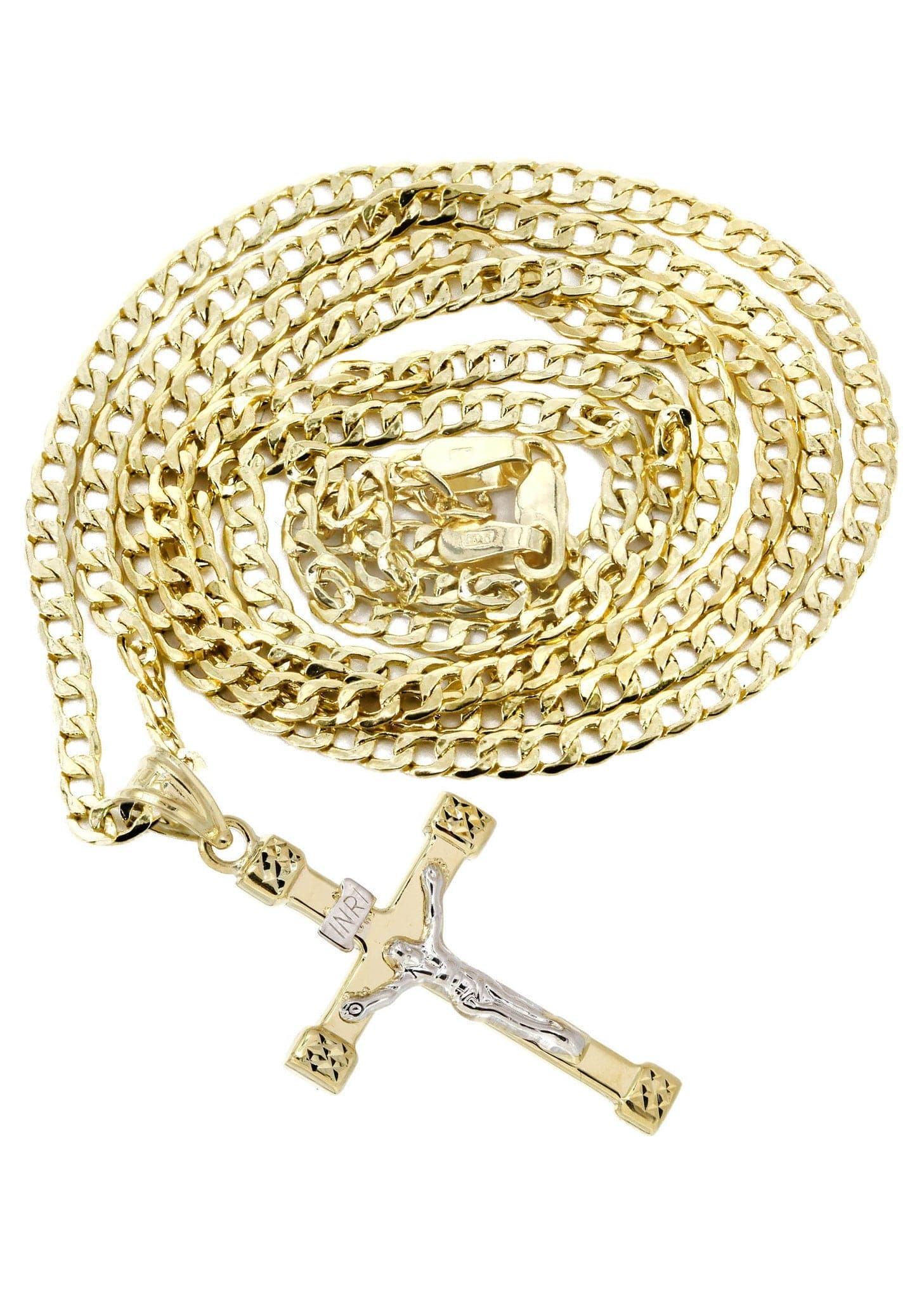 10K Gold Crucifix / Cross Necklace For Men | 6.17 Grams - Image 2