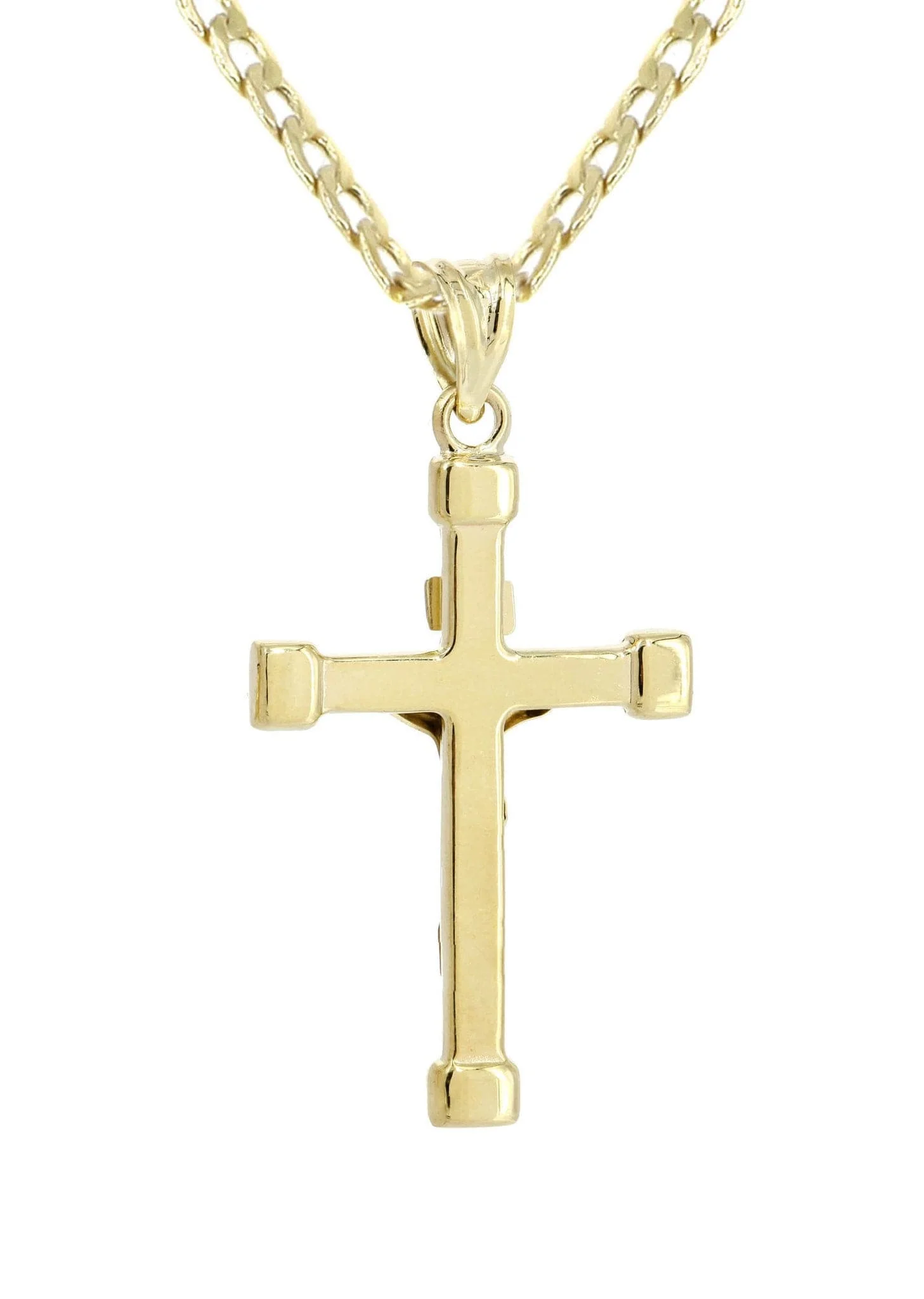 10K Gold Crucifix / Cross Necklace For Men | 6.17 Grams - Image 3