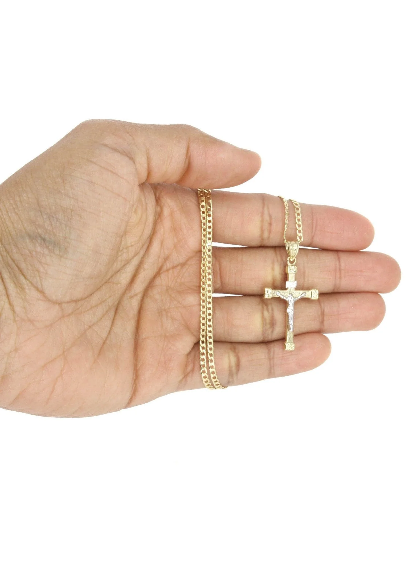 10K Gold Crucifix / Cross Necklace For Men | 6.17 Grams - Image 6