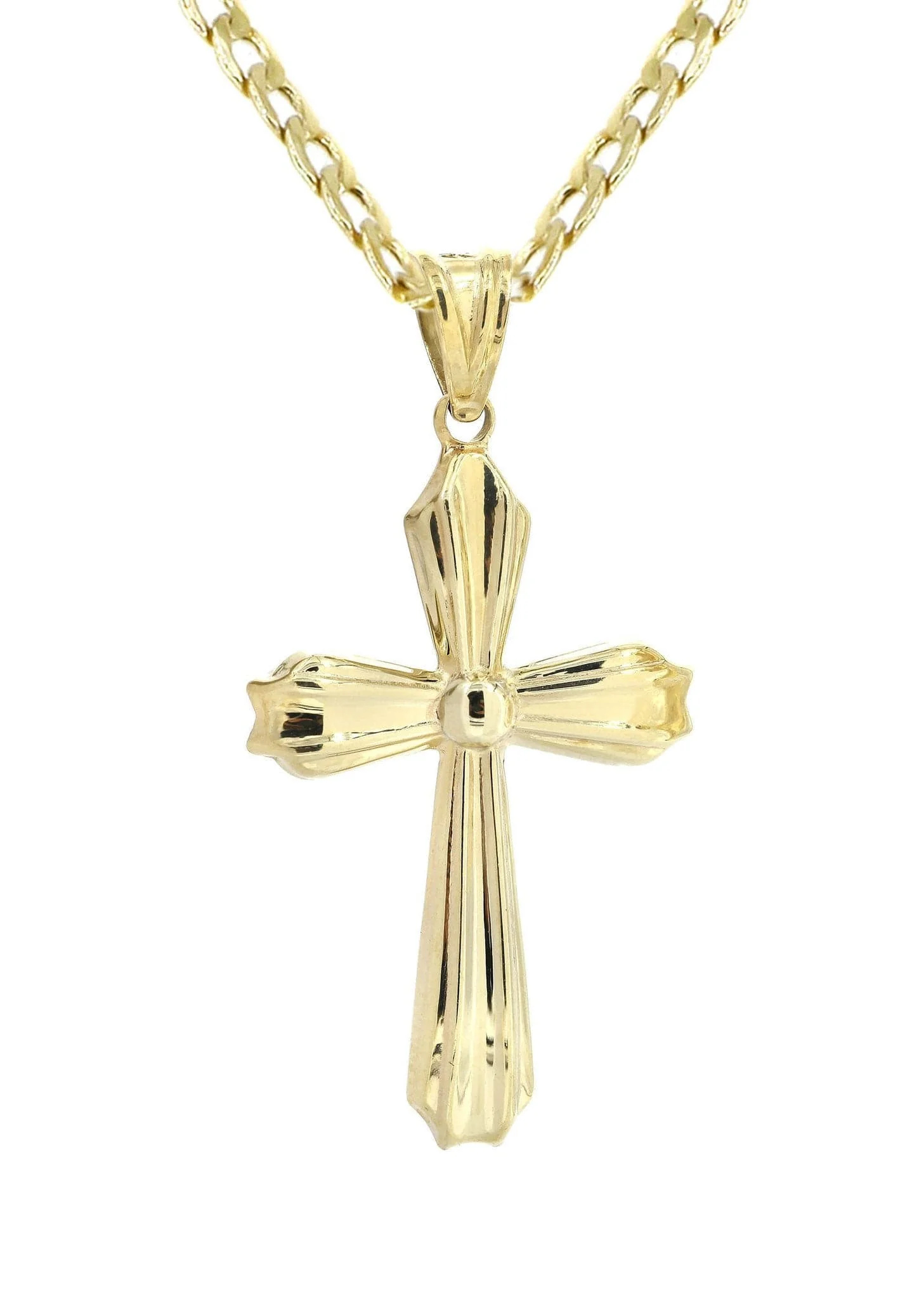 10K Gold Cross Necklace For Men | 6.22 Grams - Image 3