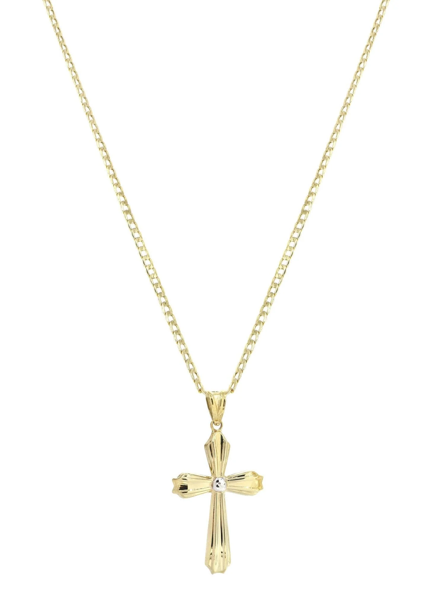 10K Gold Cross Necklace For Men | 6.22 Grams - Image 4