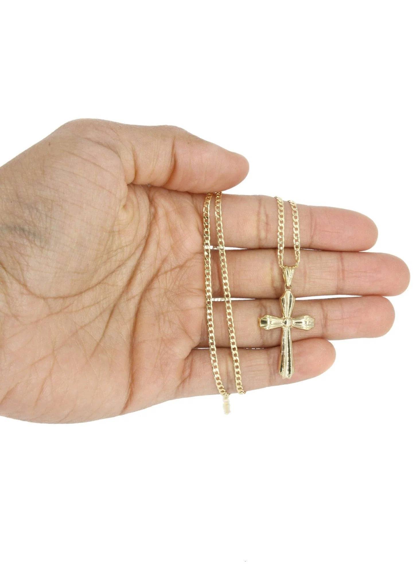 10K Gold Cross Necklace For Men | 6.22 Grams - Image 6
