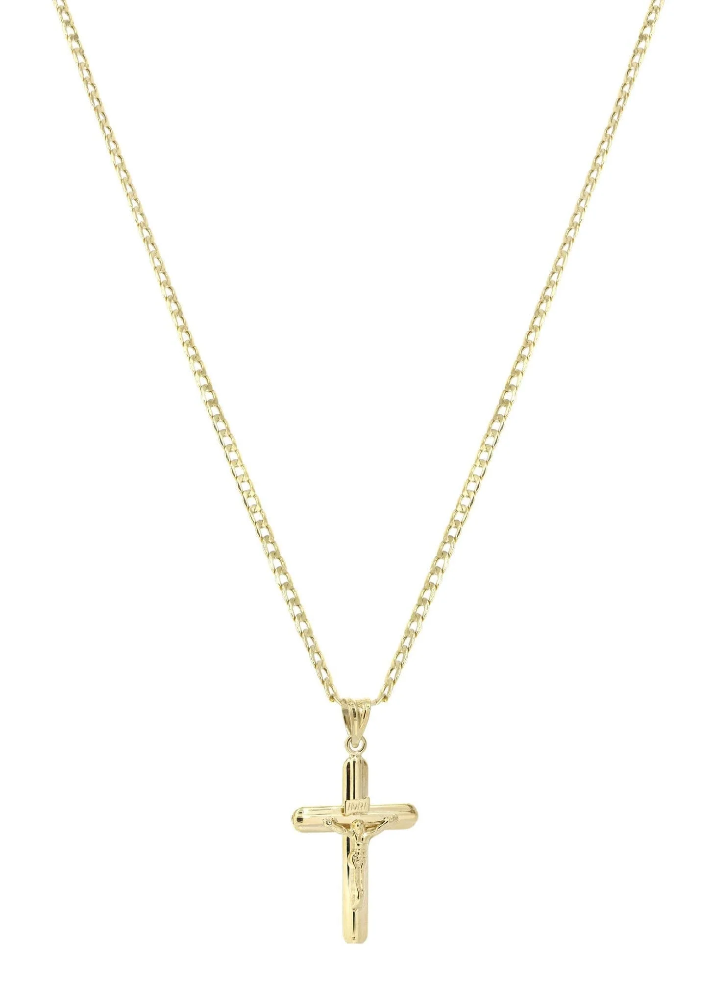 10K Gold Crucifix / Cross Necklace For Men | 6.11 Grams - Image 4