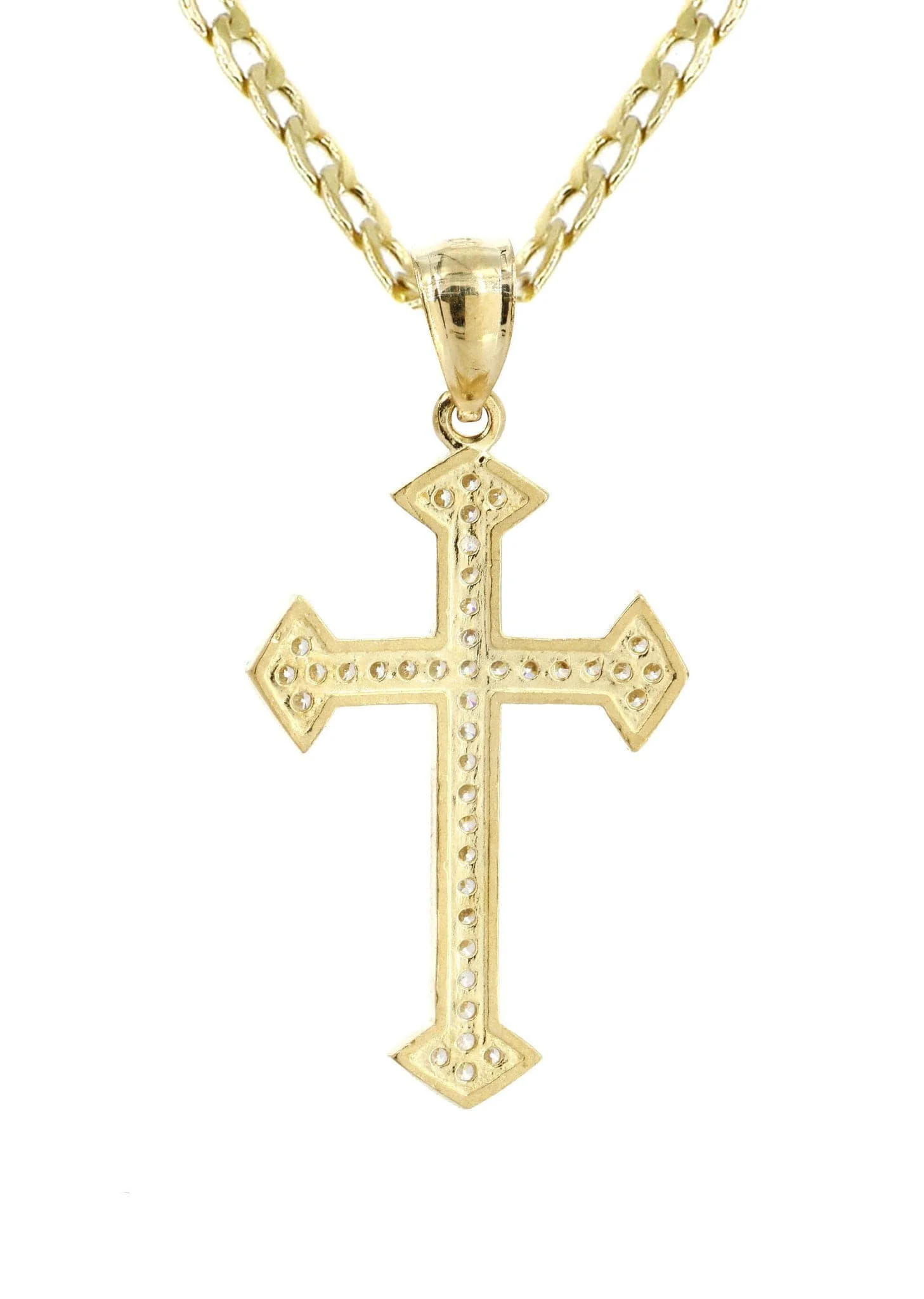 10K Gold Cross Necklace For Men | 6.23 Grams - Image 3