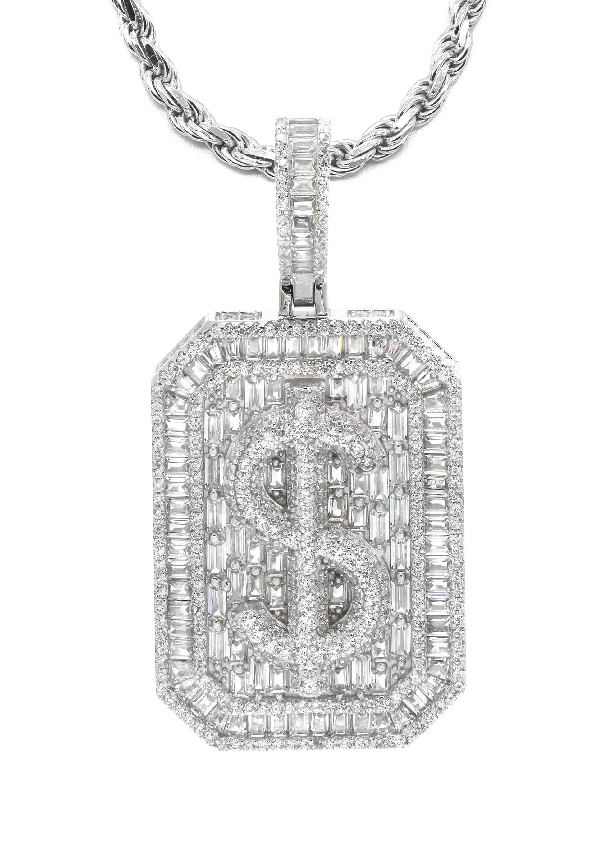 Silver Money Sign Necklace | 41 Grams - Image 2