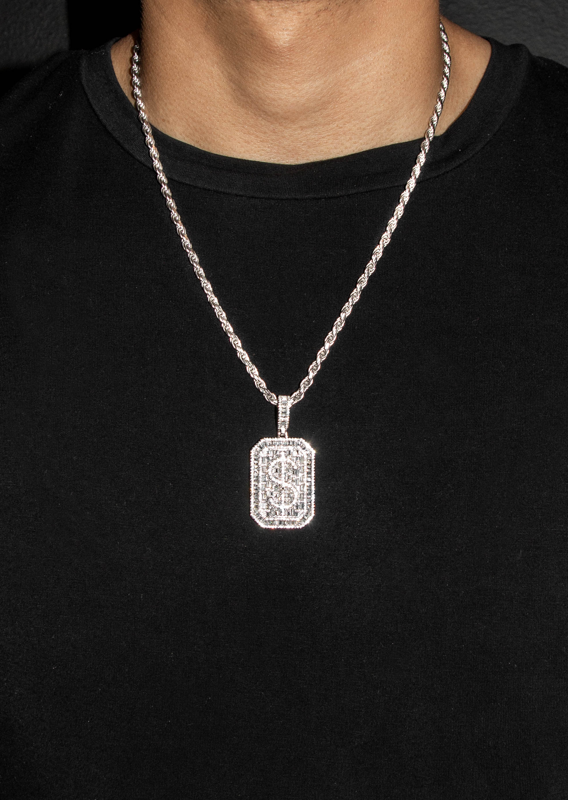 Silver Money Sign Necklace | 41 Grams - Image 5