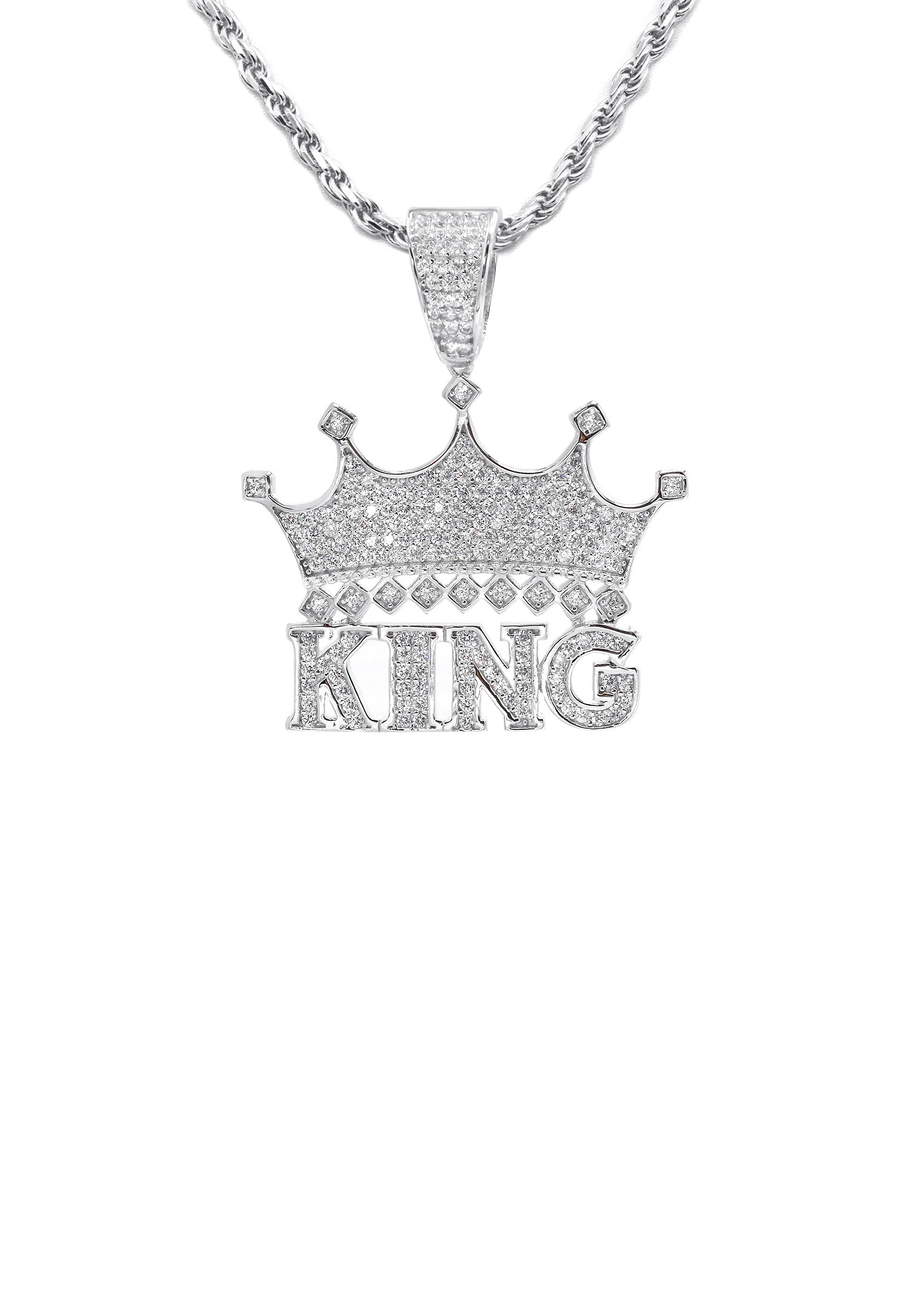 Silver King Crown Necklace | 18 Grams - Image 2