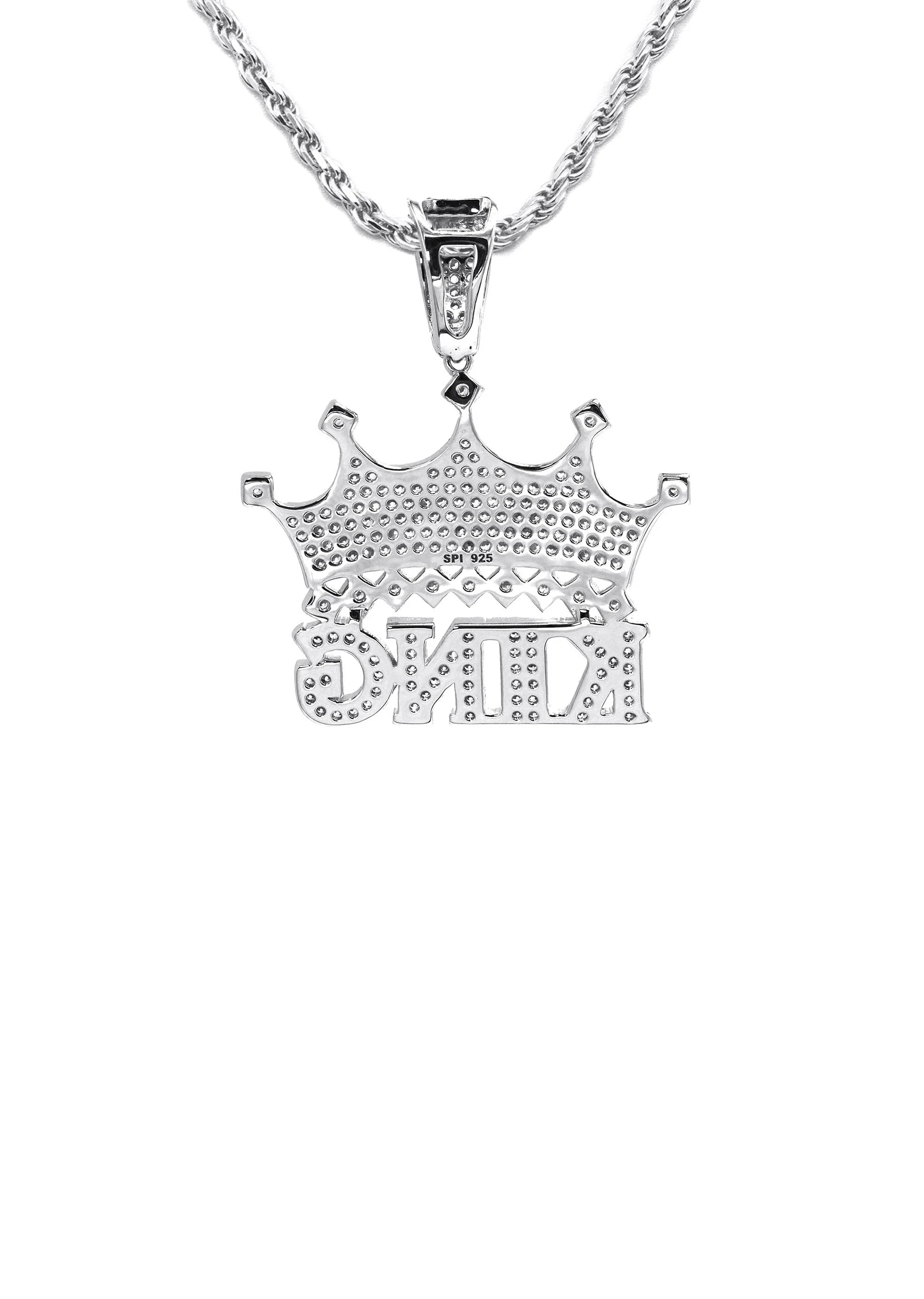 Silver King Crown Necklace | 18 Grams - Image 3