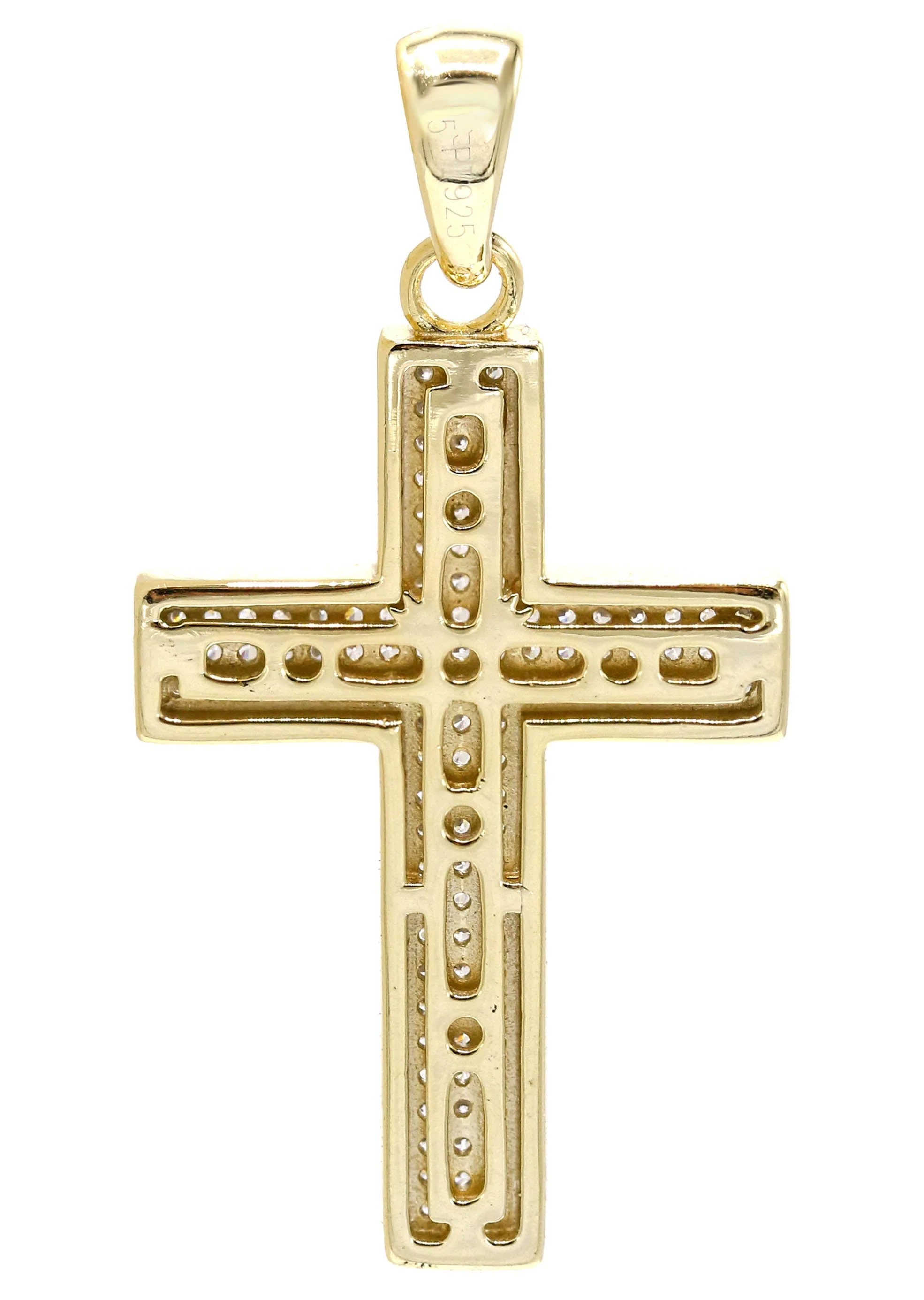 Silver Pendant - Gold Cross Pendant | Appx 5 Grams - Image 2